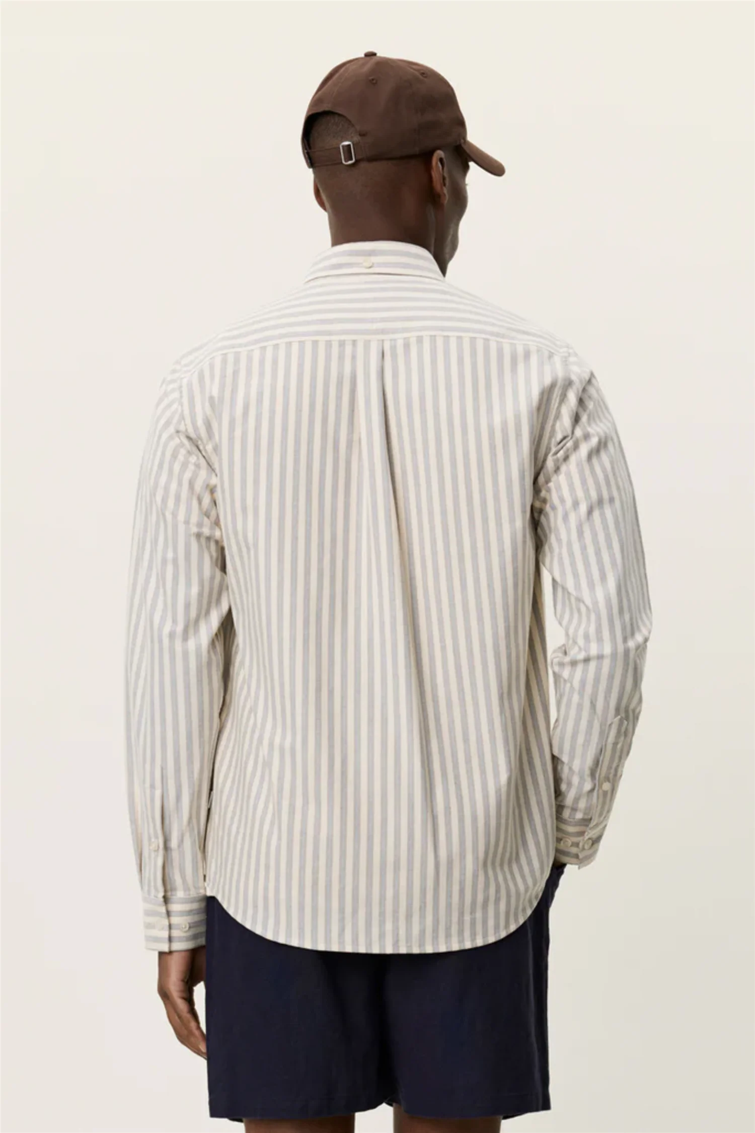 Konrad Striped Oxford Shirt Eggnog White - Image 6