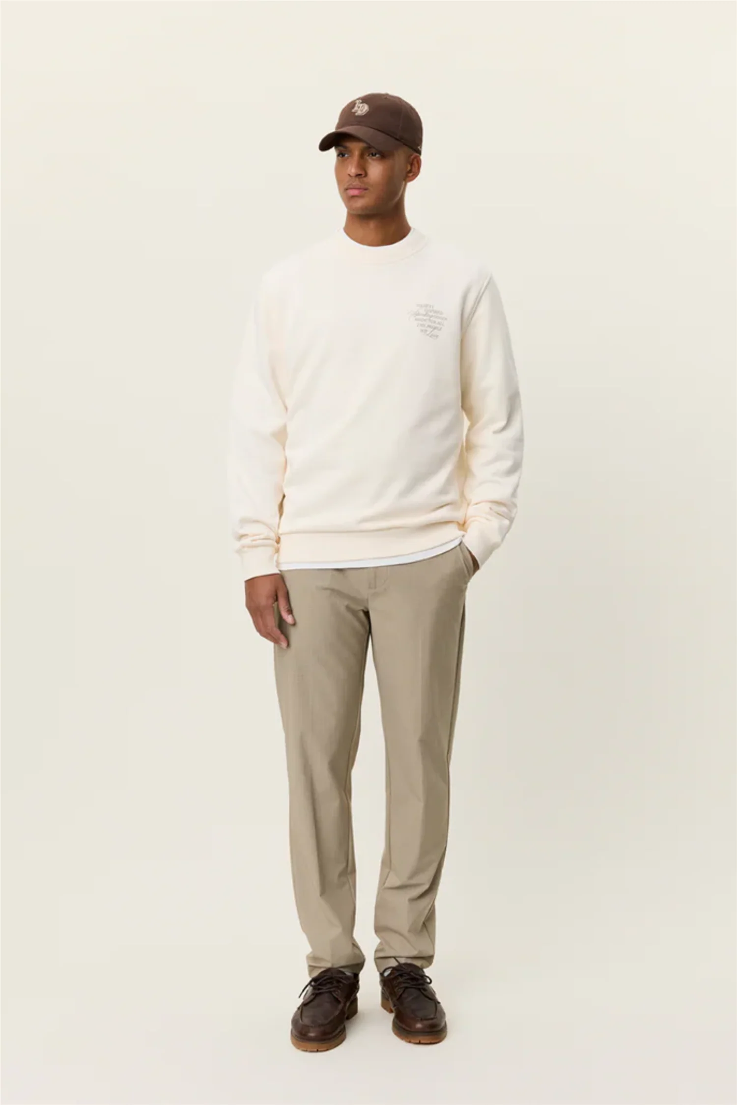 Ben Faience Sweatshirt Eggnog White - Image 3
