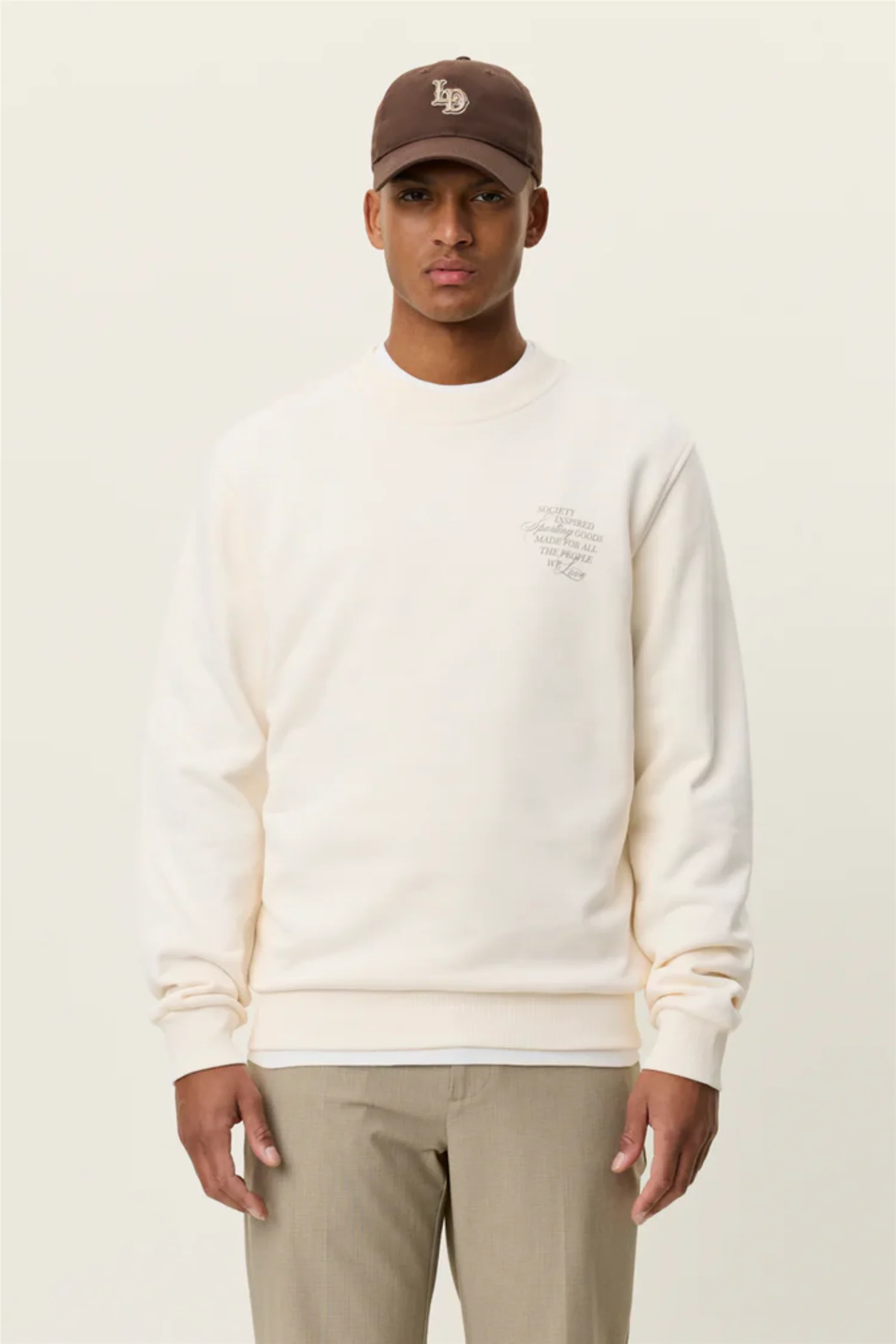 Ben Faience Sweatshirt Eggnog White - Image 5