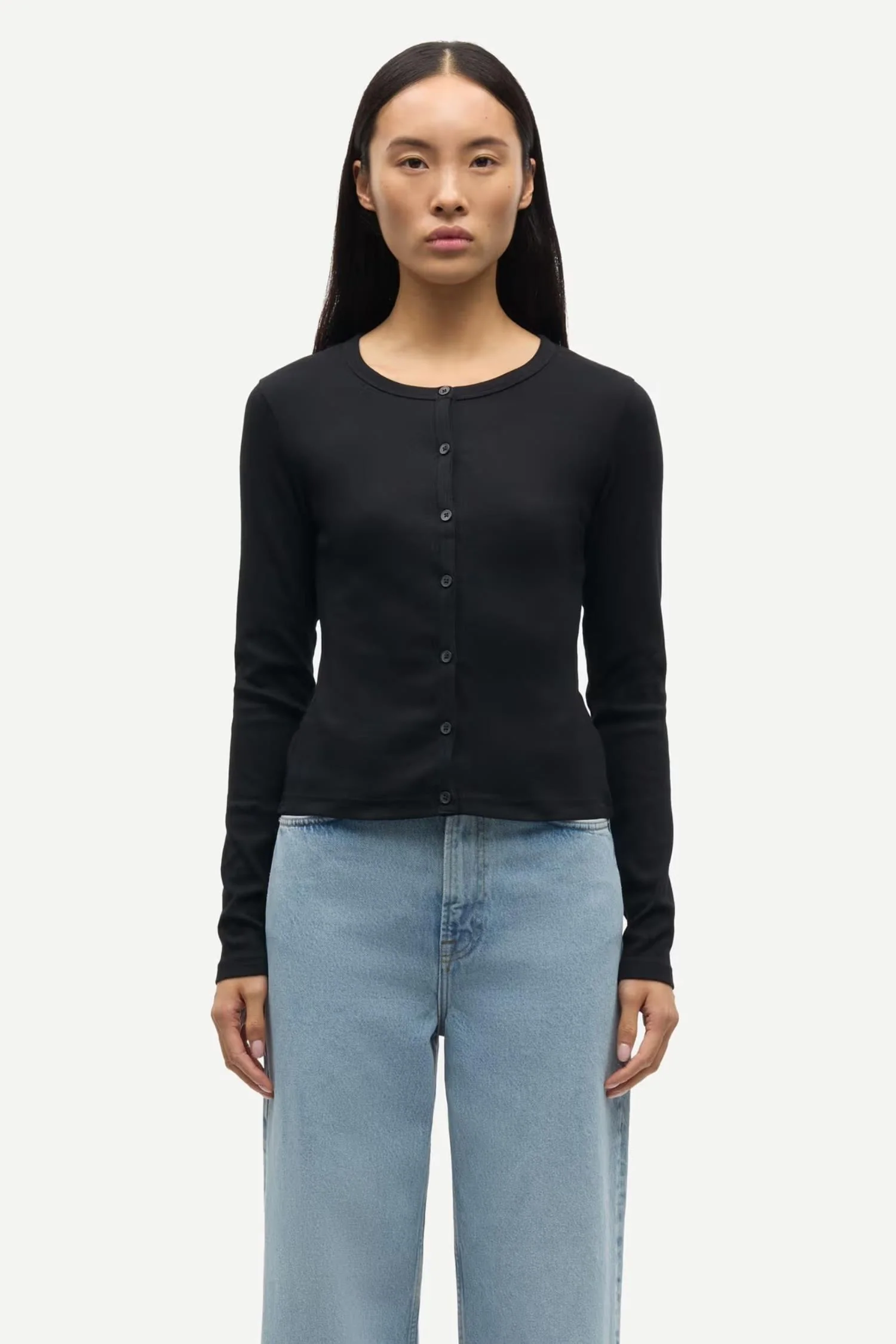 Saalexo LS Cardigan 7542 - Black - Image 2
