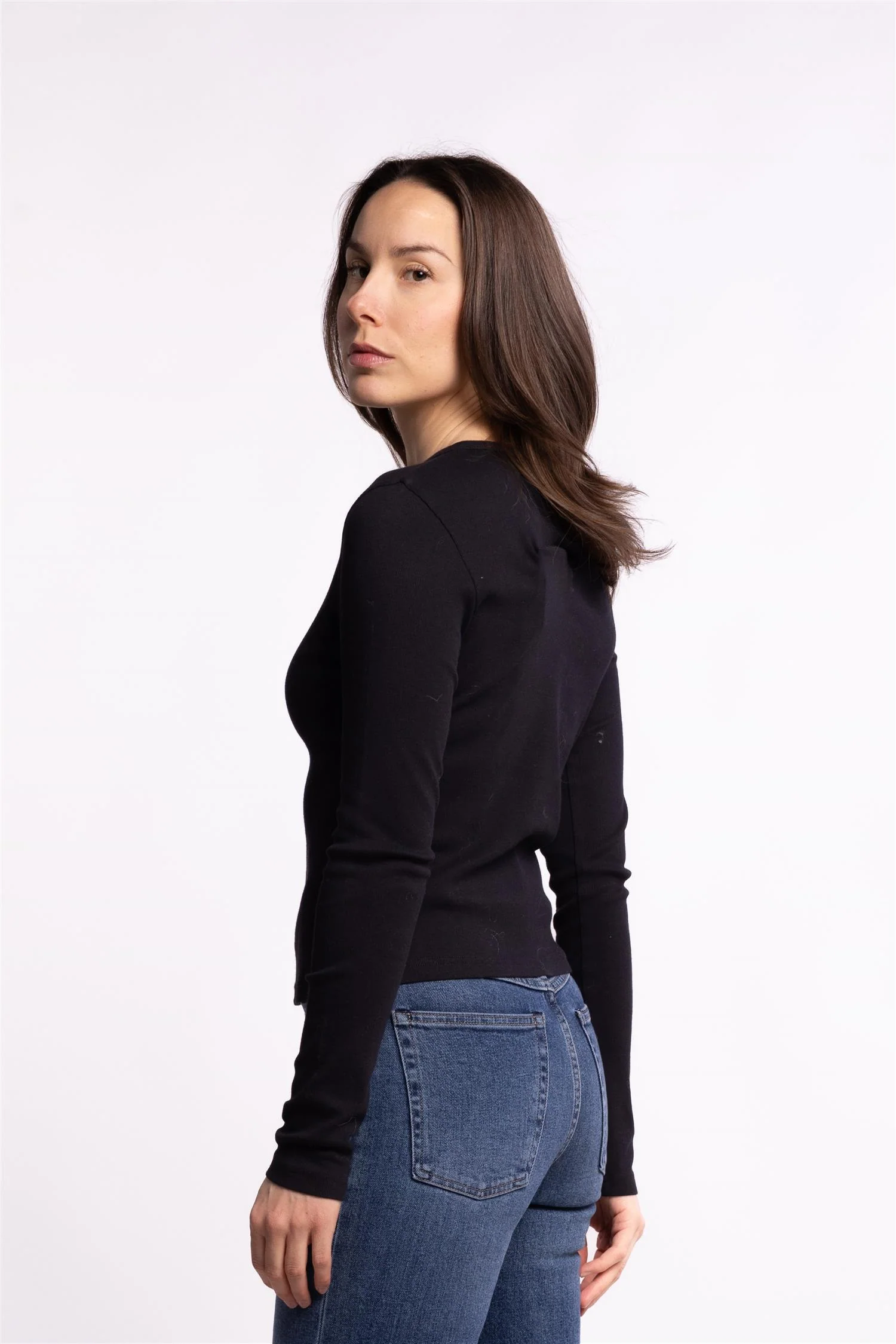 Saalexo LS Cardigan 7542 - Black - Image 8