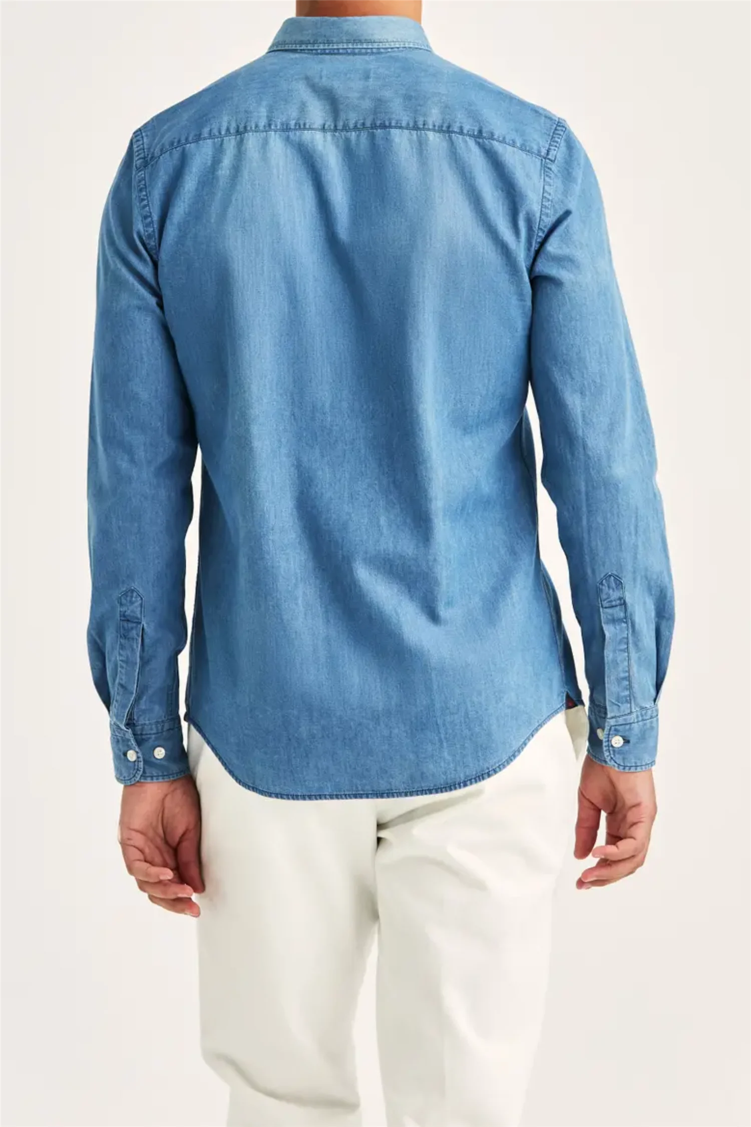 Light Denim Shirt Slim Fit Blue - Image 3