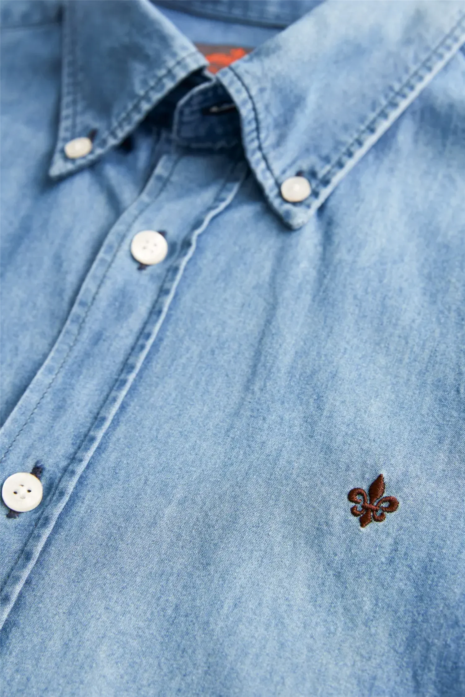 Light Denim Shirt Slim Fit Blue - Image 5
