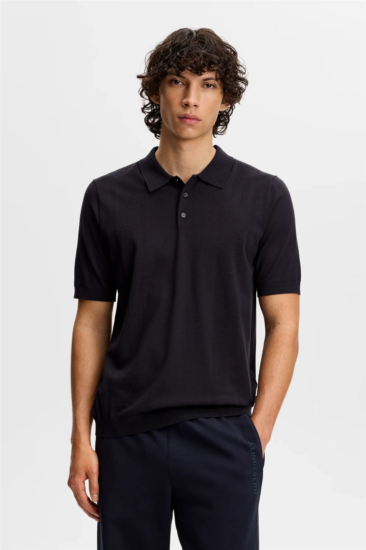 Reymond Seasonal Knit Polo Navy - Image 2