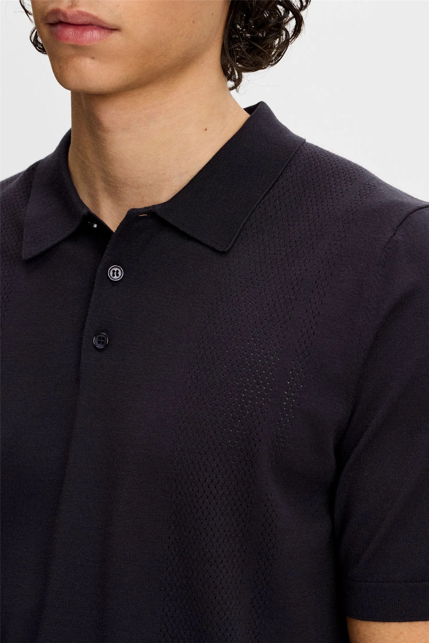 Reymond Seasonal Knit Polo Navy - Image 5