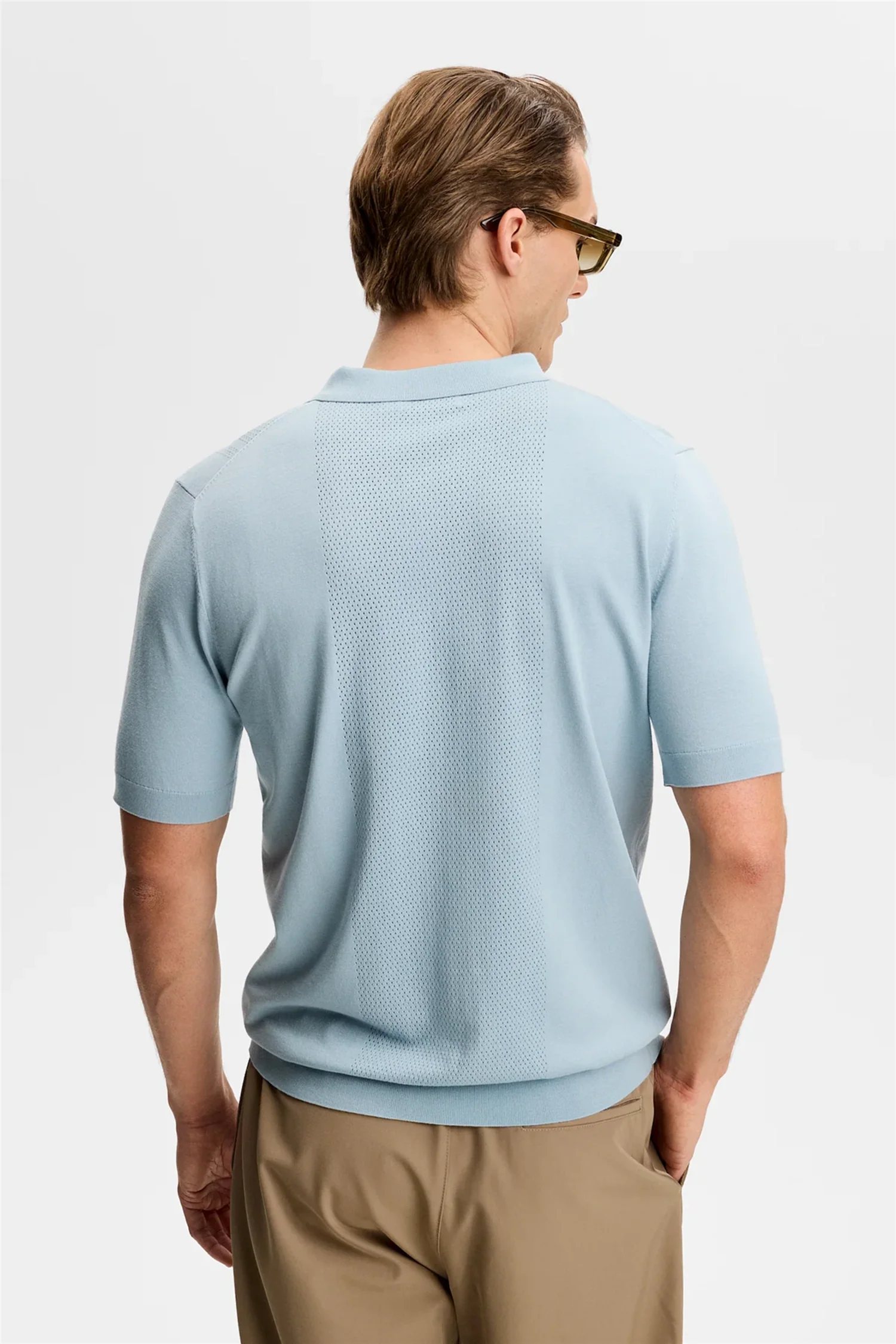 Reymond Seasonal Knit Polo Forget-Me-Not - Image 3