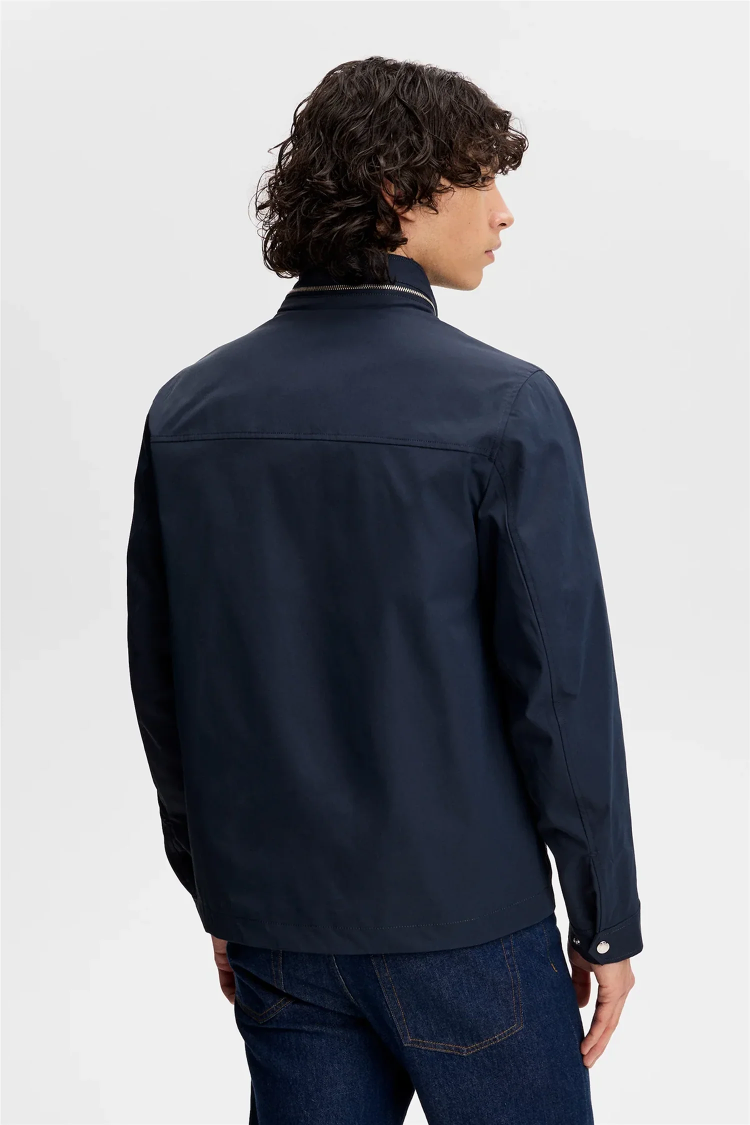 Bailey Recy Poly Jacket Navy - Image 3