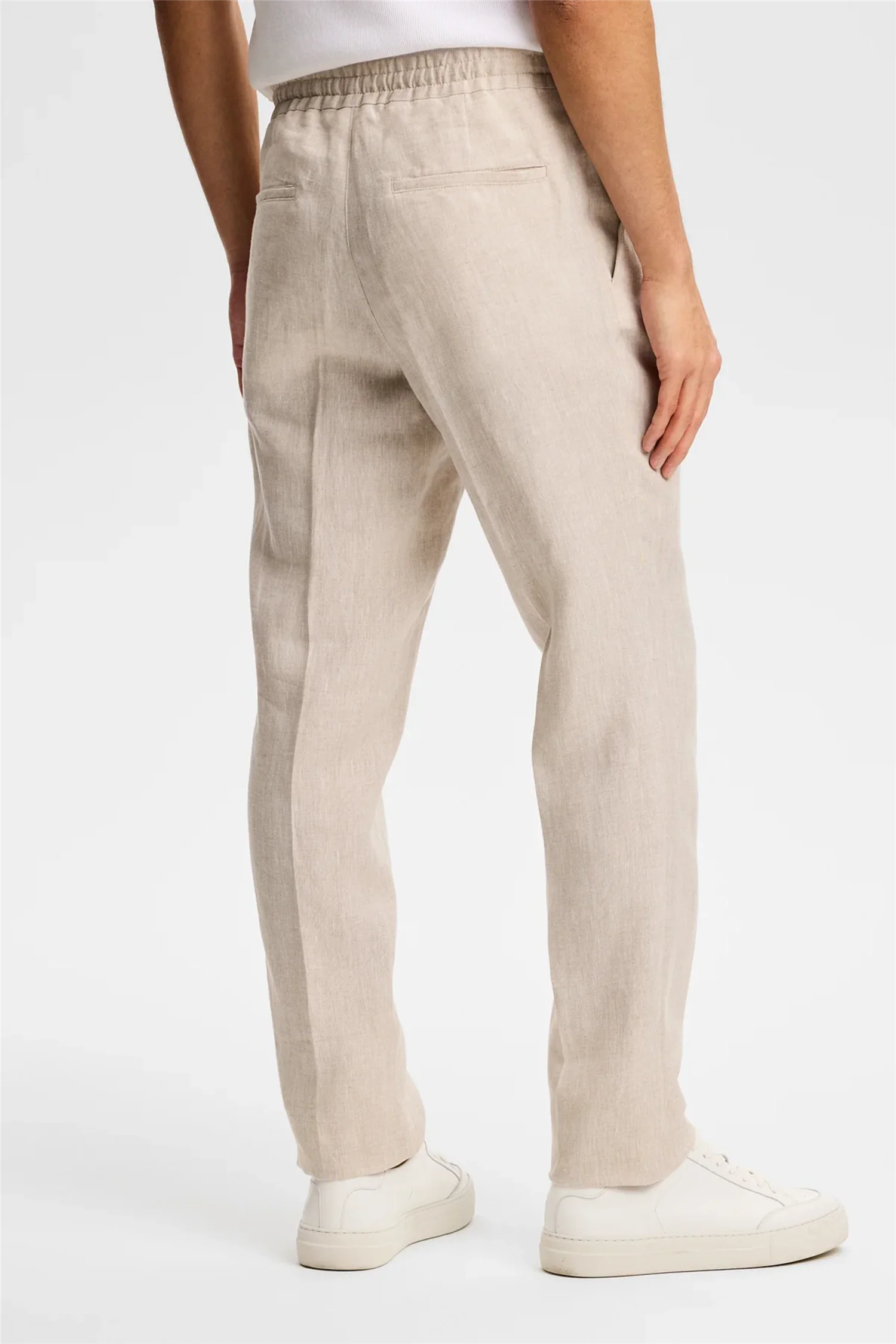 Soren Drape Linen Pants Moonbeam - Image 3