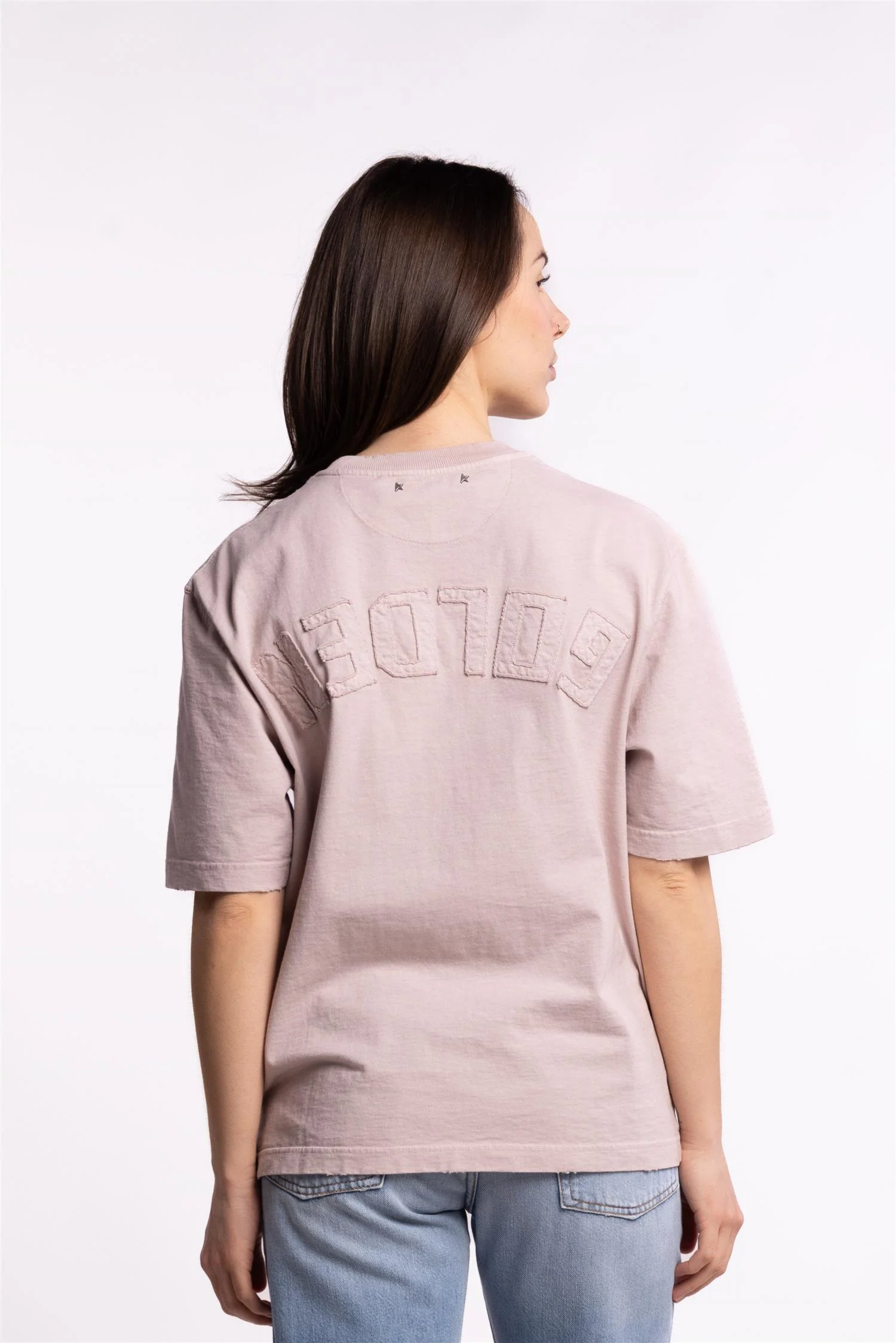 Relaxed Fit T-Shirt Logo Patch- Shadow Gray - Image 5