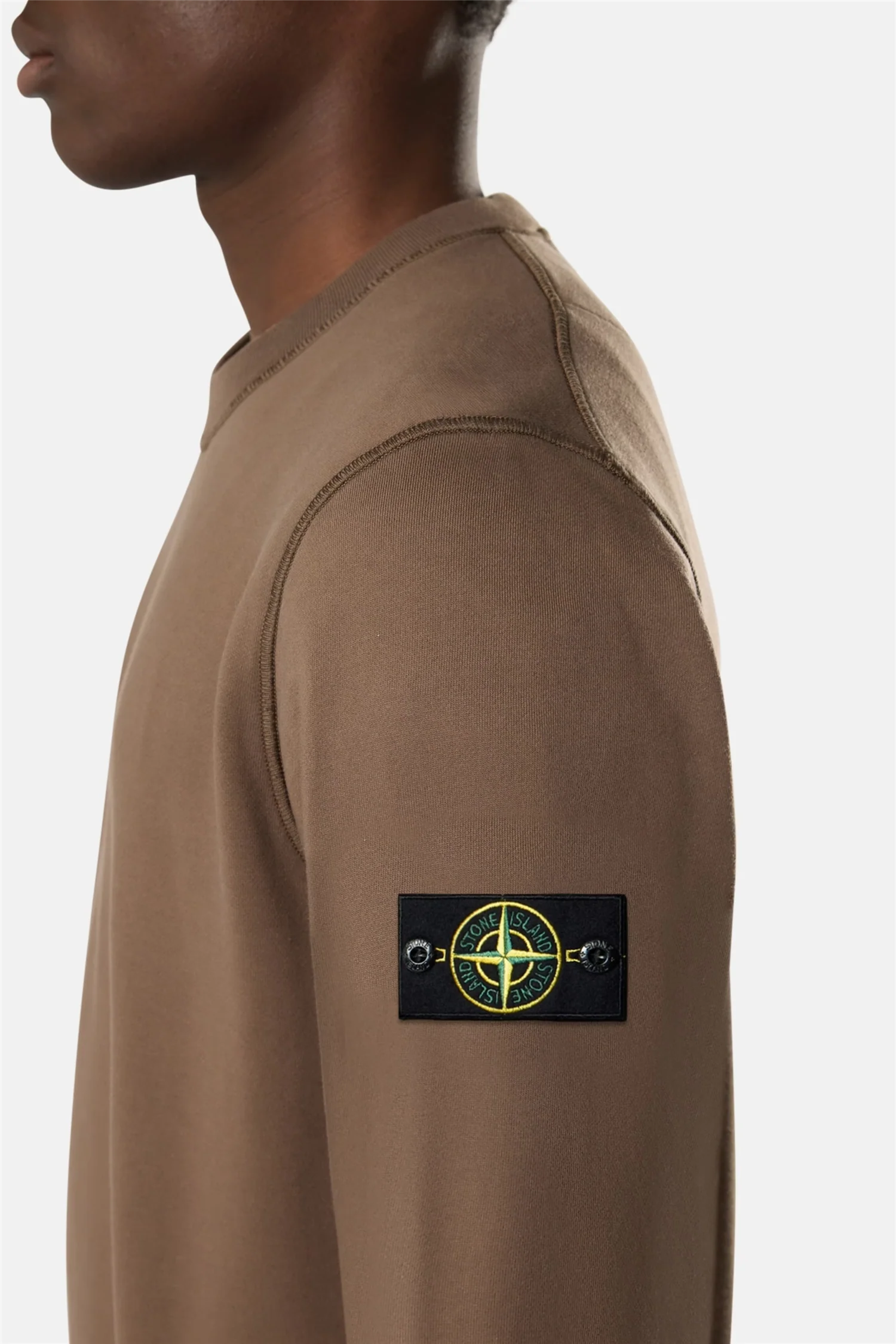 6100060 Organic Cotton Fleece Regular-fit Crewneck Brown - Image 4