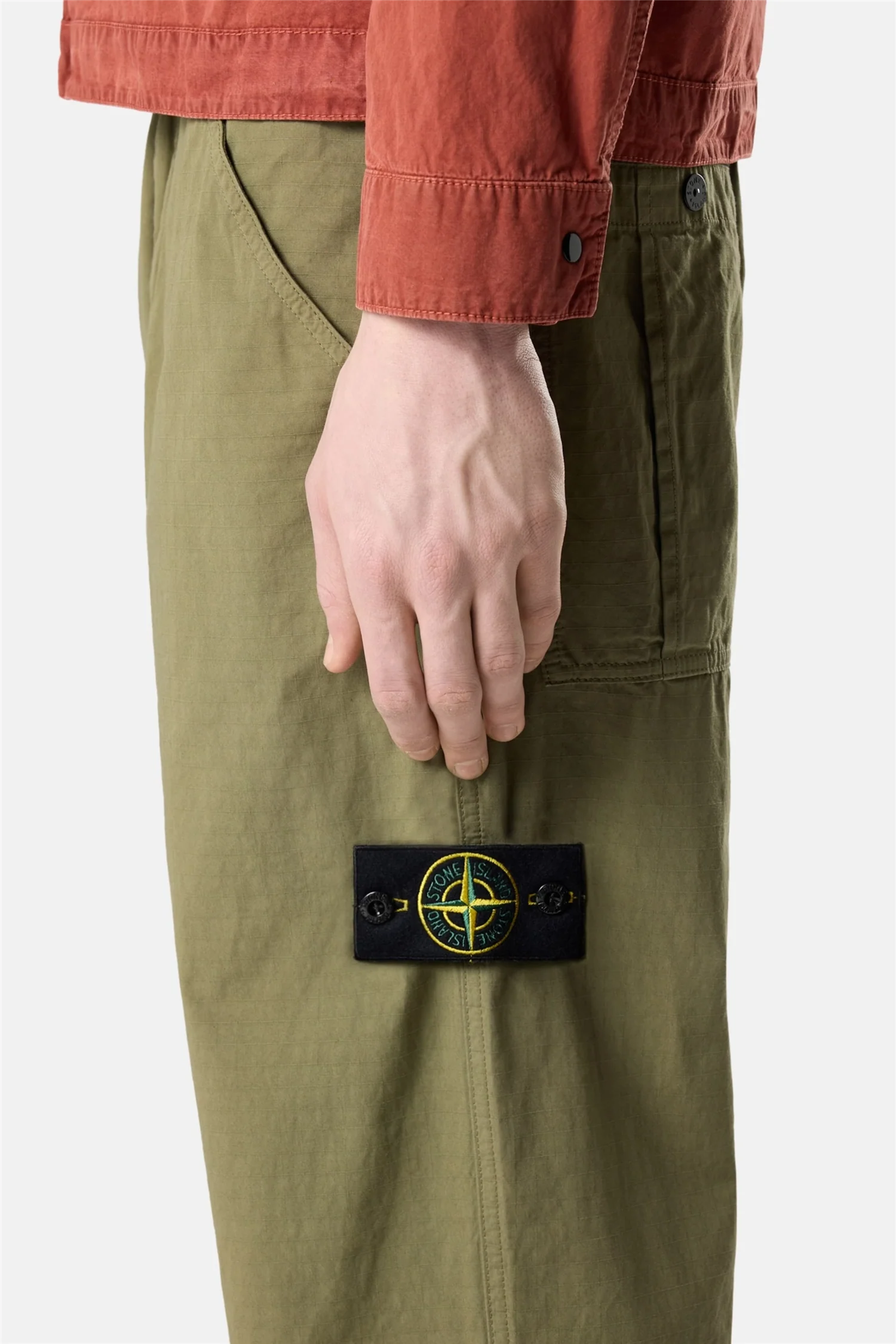 3100008 Relaxed-fit Chino Trousers With Pockets Military Green - Image 4