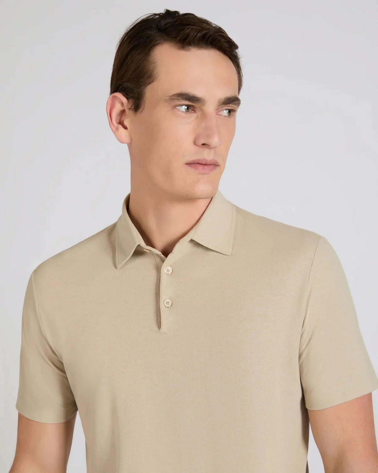 Ice Cotton Short Sleeve Polo Shirt Sabbia - Image 3