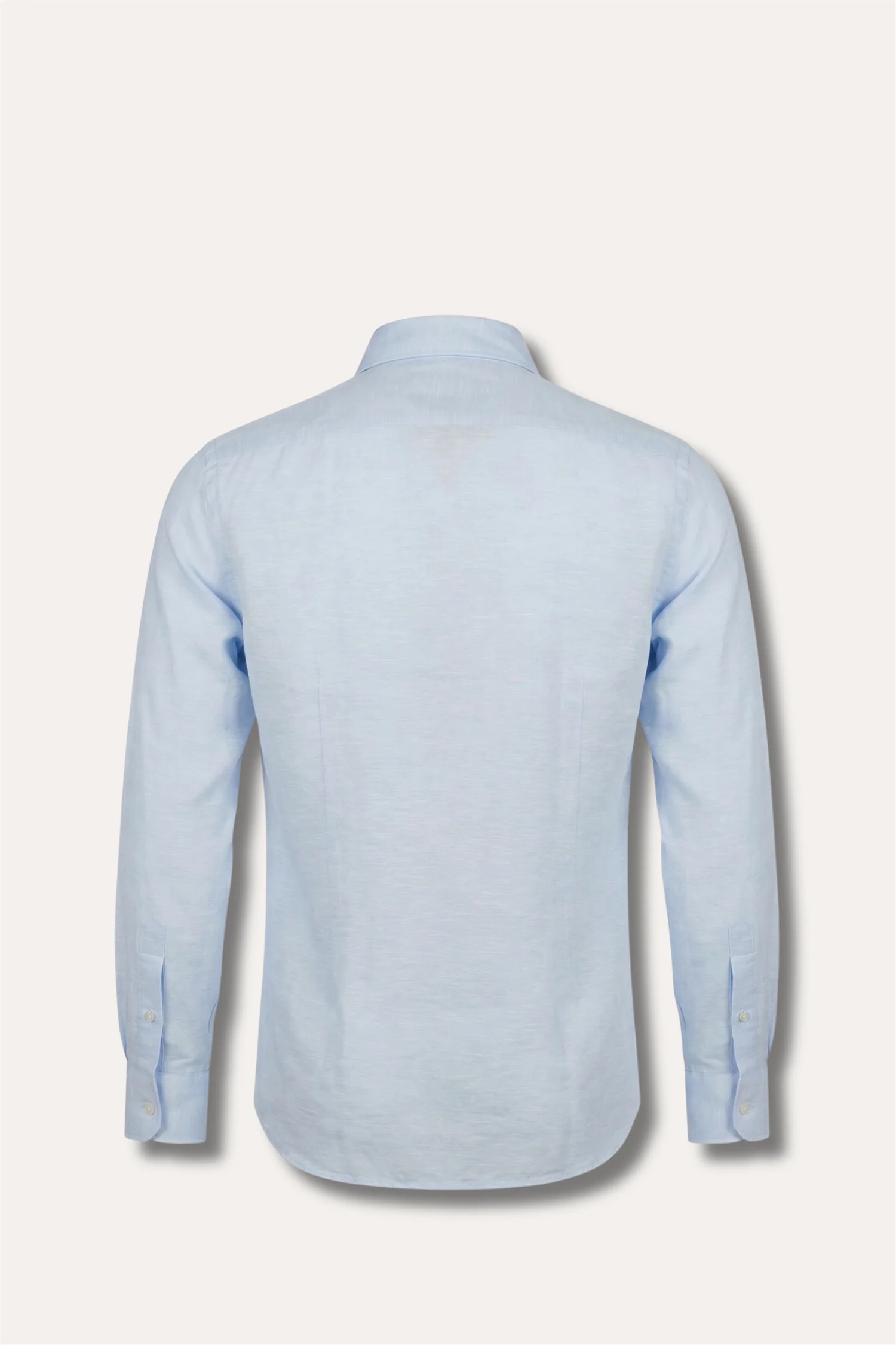 Culto Cotton/Linen Camp Collar Shirt Light Blue - Image 2