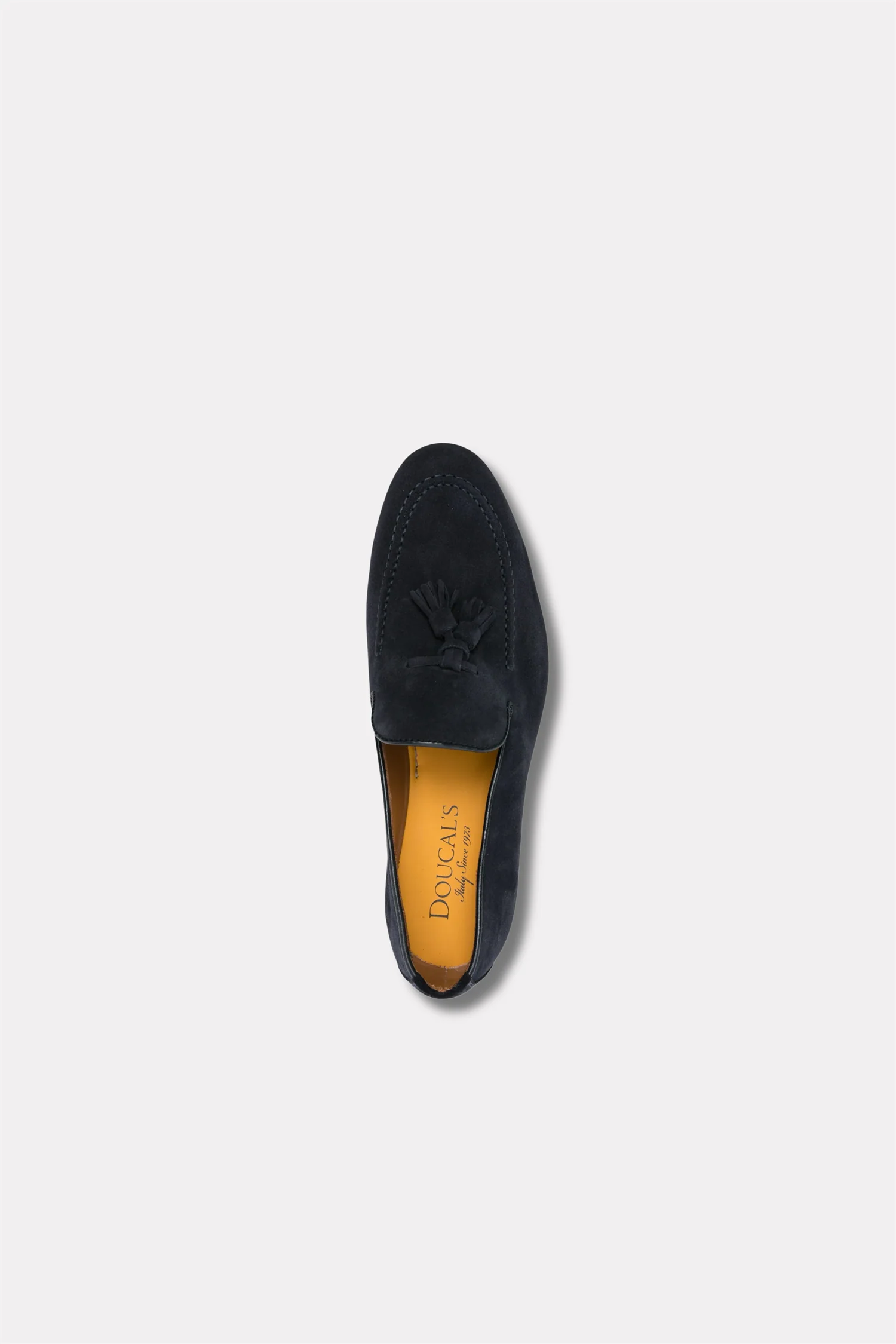 Suede Loafer With Navy Tassels - Image 3