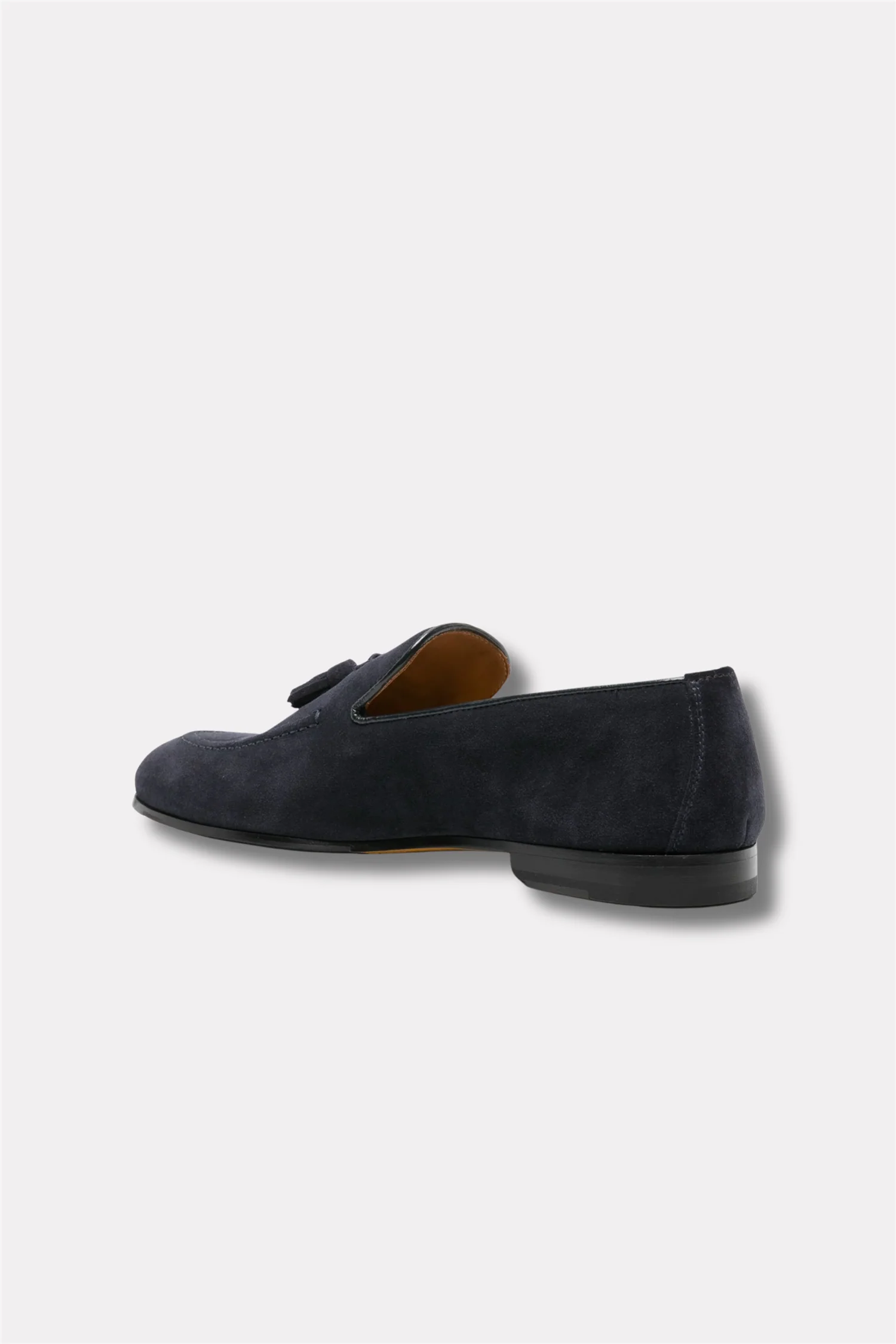 Suede Loafer With Navy Tassels - Image 4
