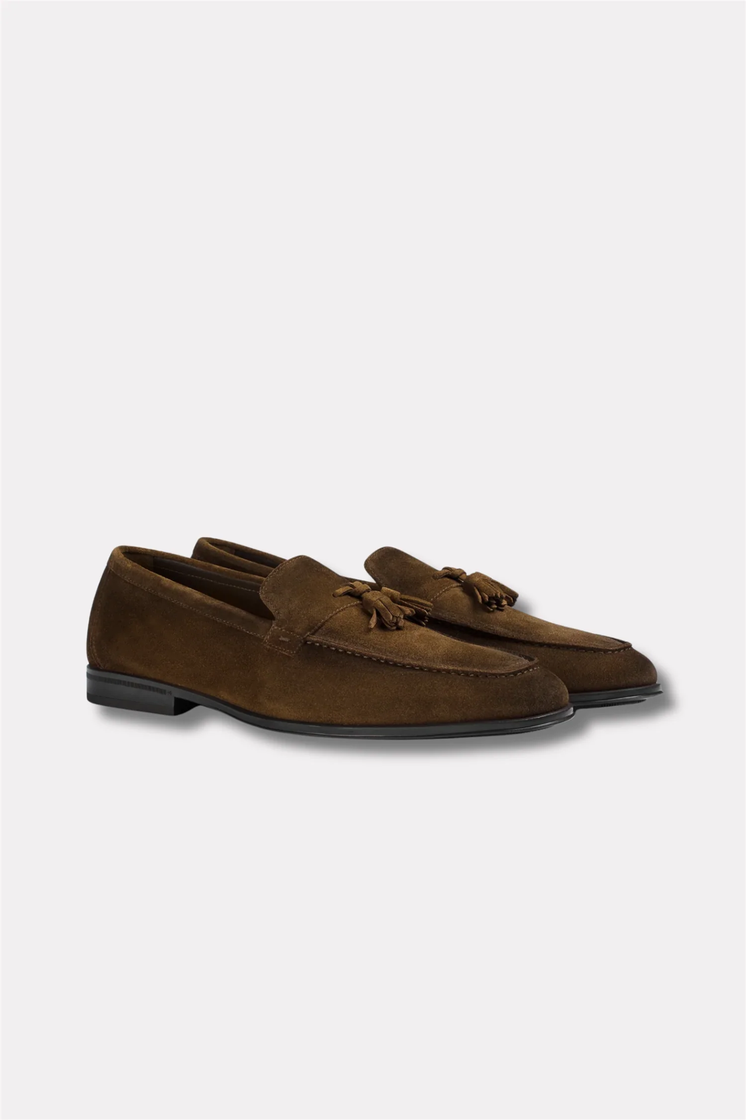 Suede Loafer With Brown Tassels - Image 2