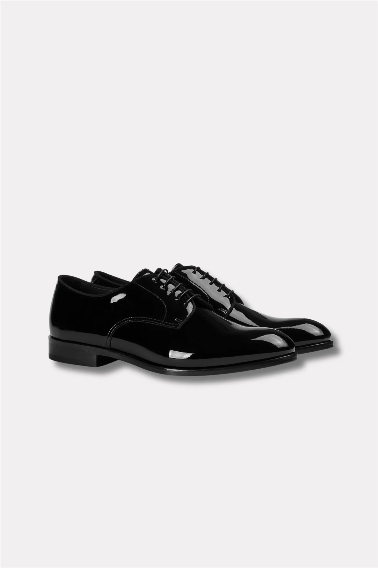 Black Patent Leather Lace-Up - Image 2