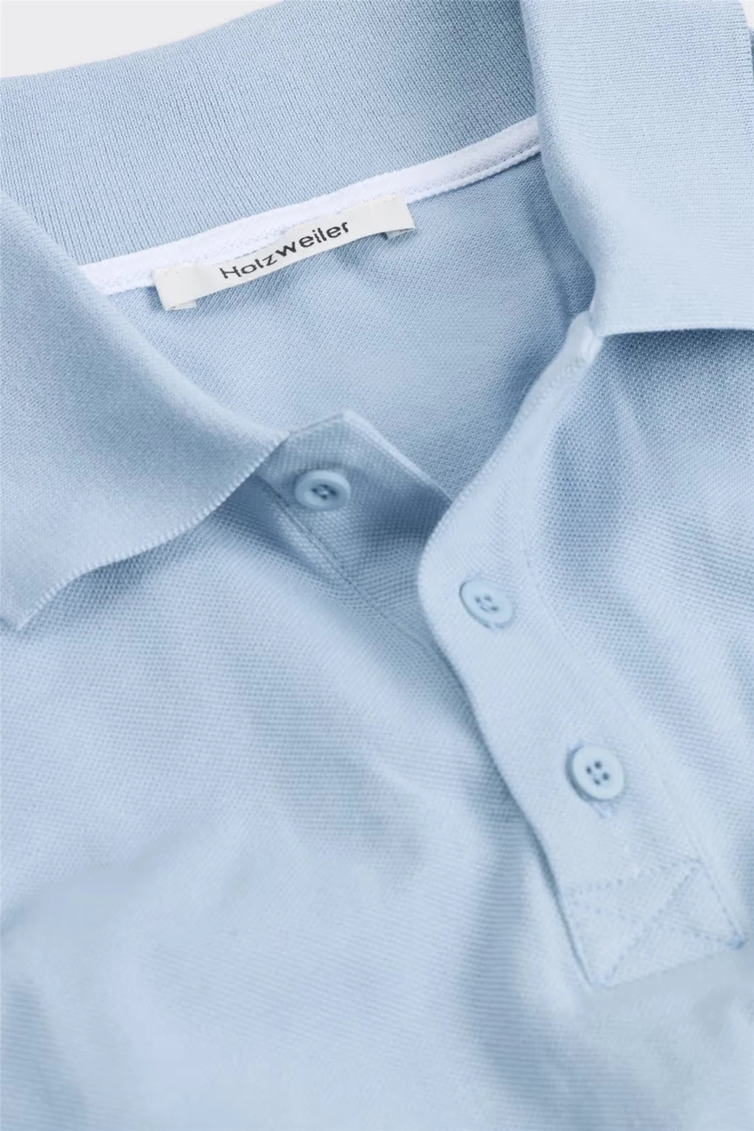Slim-Fit Pique Polo Shirt Lt. Blue - Image 4