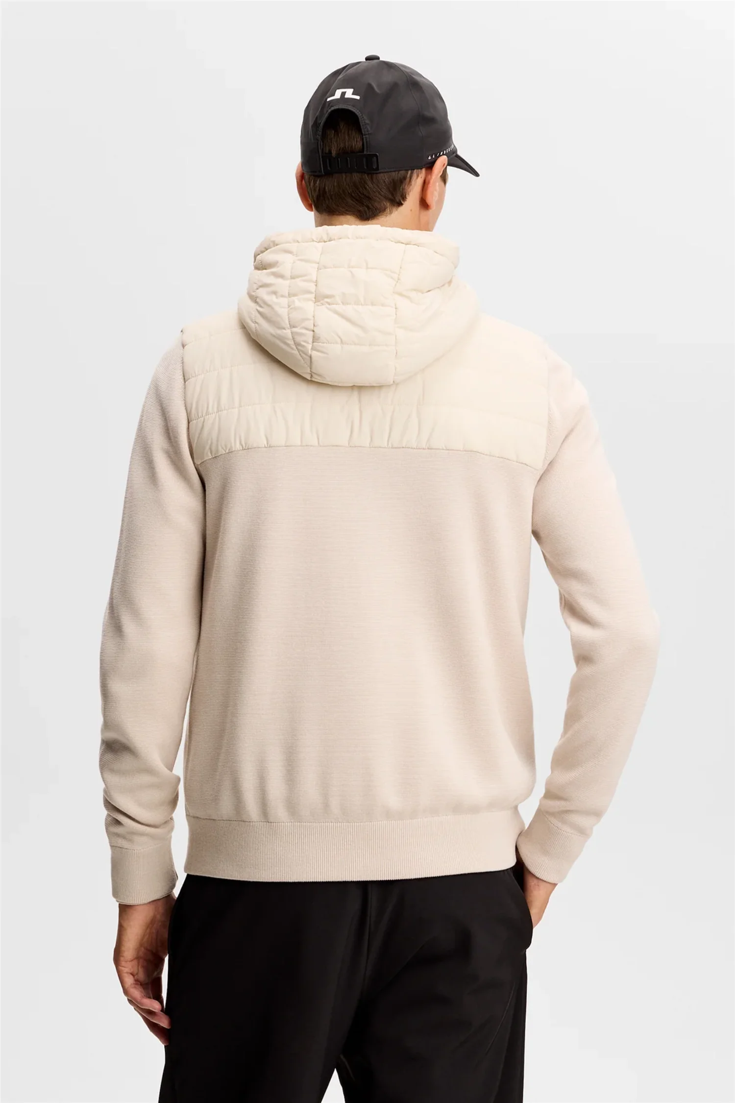 Ebbe Hybrid Knit Hoodie Moonbeam - Image 3