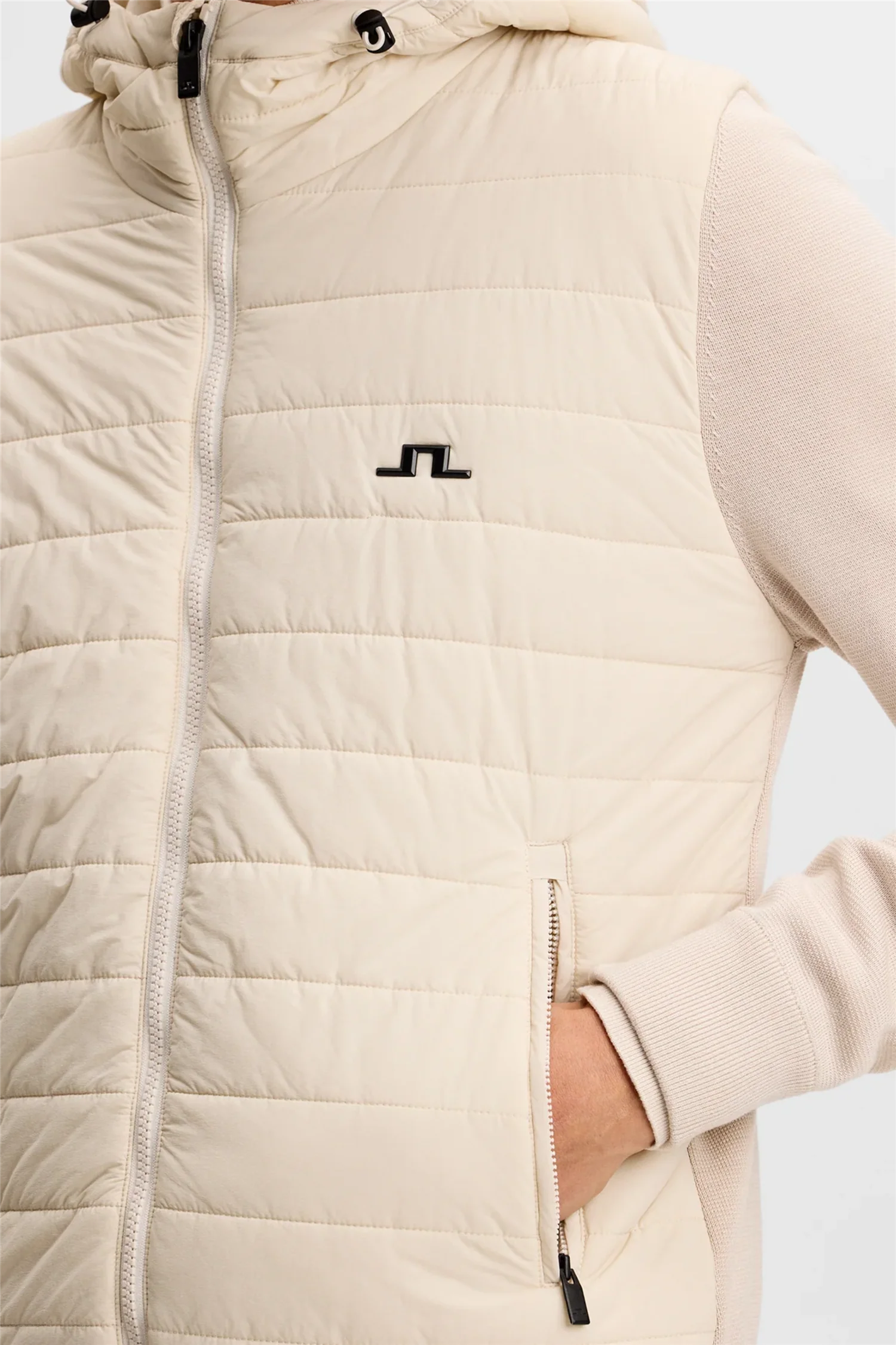 Ebbe Hybrid Knit Hoodie Moonbeam - Image 5