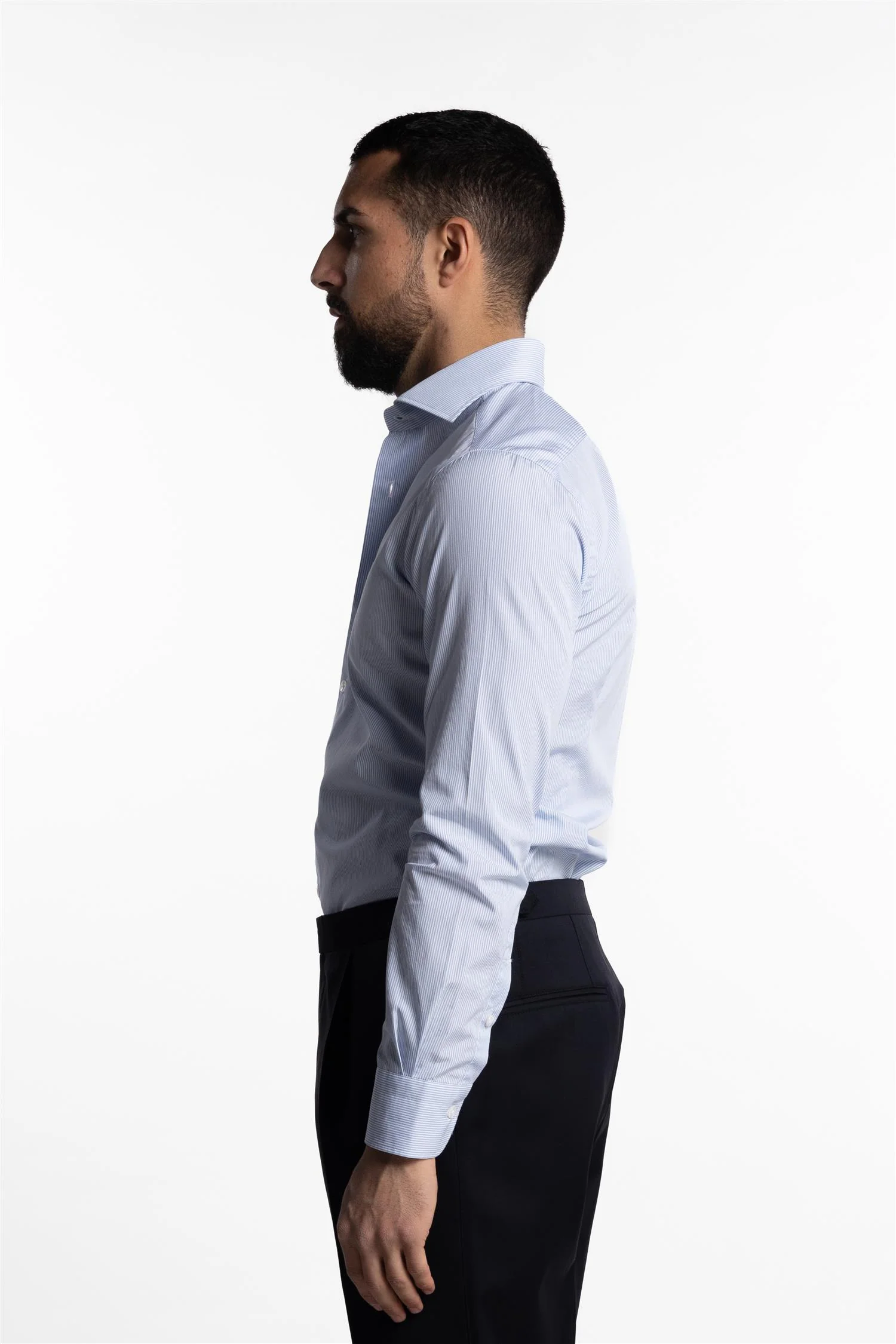 Culto Cotton Shirt Thin light Blue Stripe - Image 2