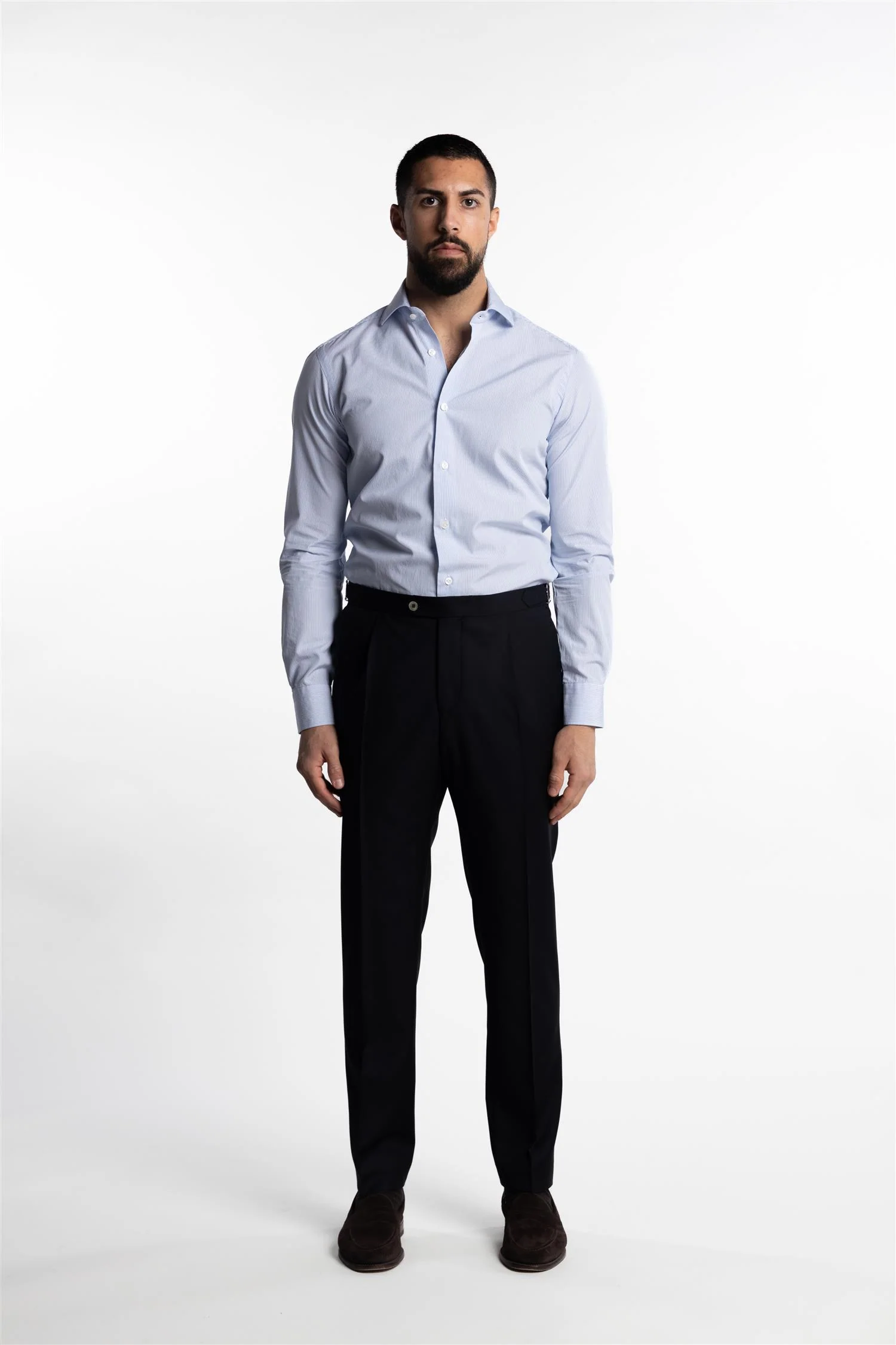 Culto Cotton Shirt Thin light Blue Stripe - Image 4