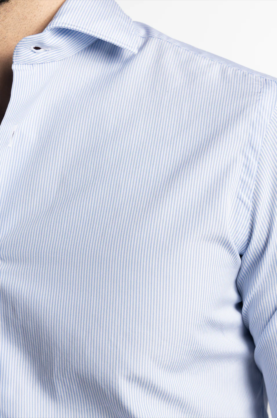 Culto Cotton Shirt Thin light Blue Stripe - Image 6