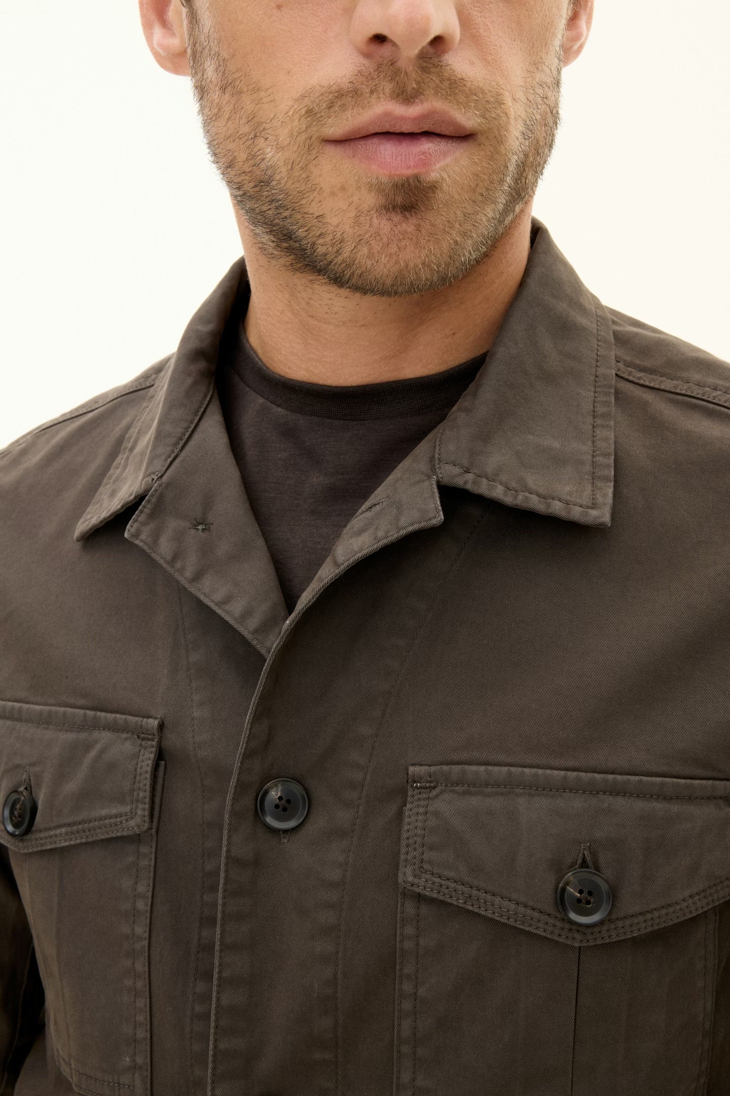 Safari Shirt Jacket Army Green - Image 5