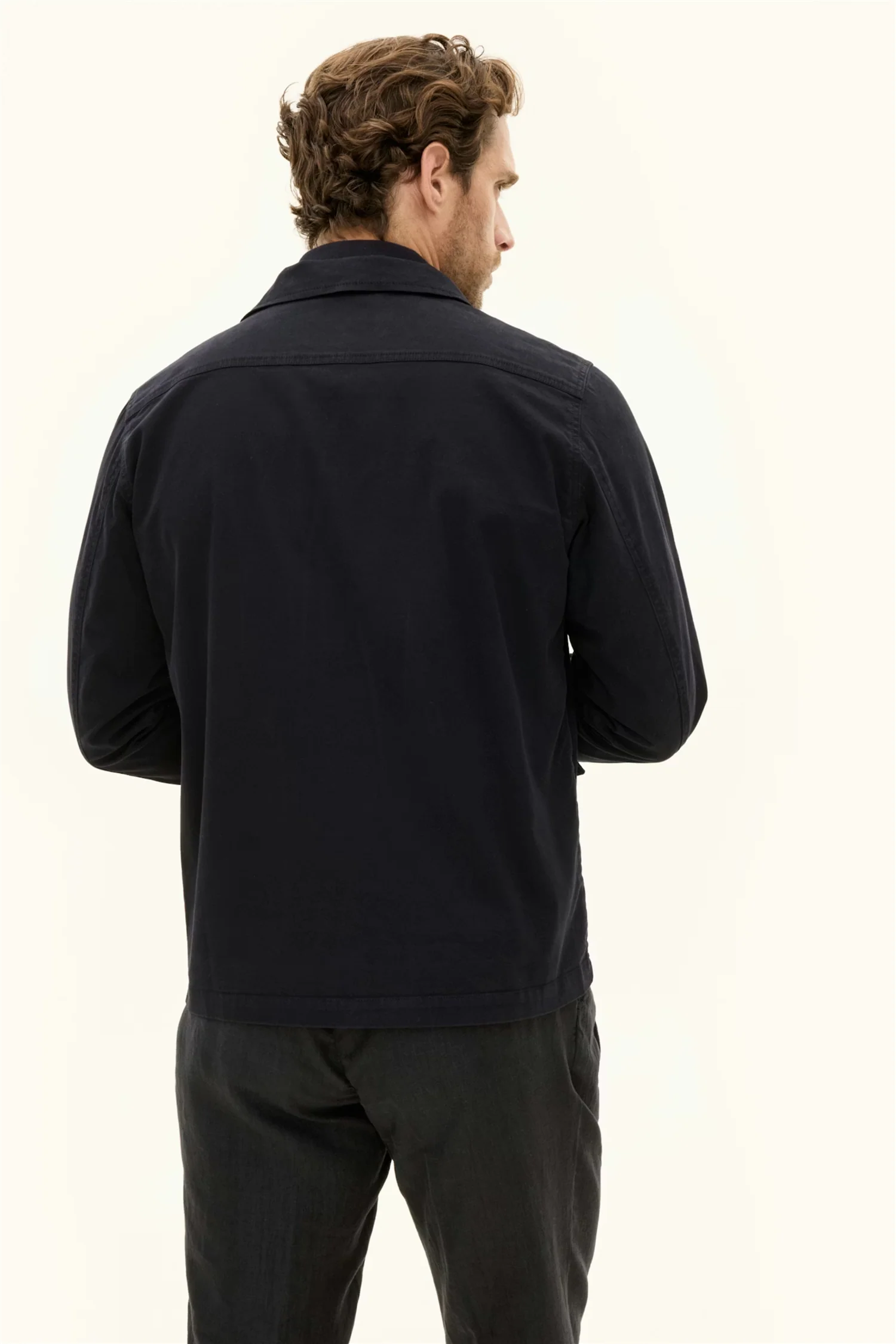 Safari Shirt Jacket Navy - Image 5