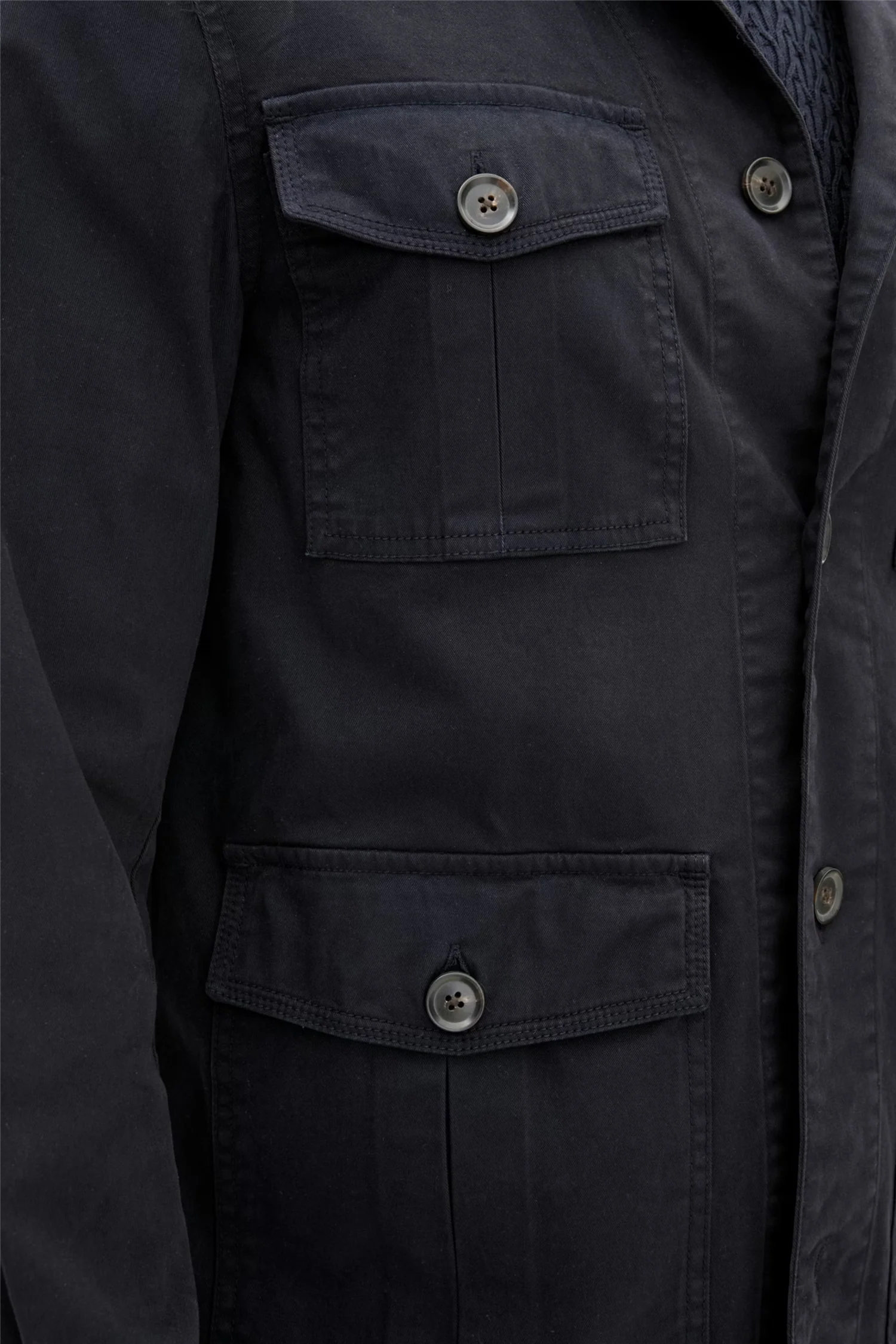 Safari Shirt Jacket Navy - Image 8
