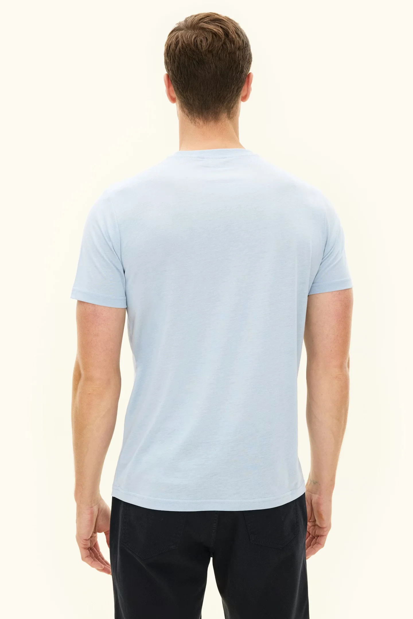 Kim Tencel/Cotton Regular Fit T-shirt Chambray Blue - Image 3