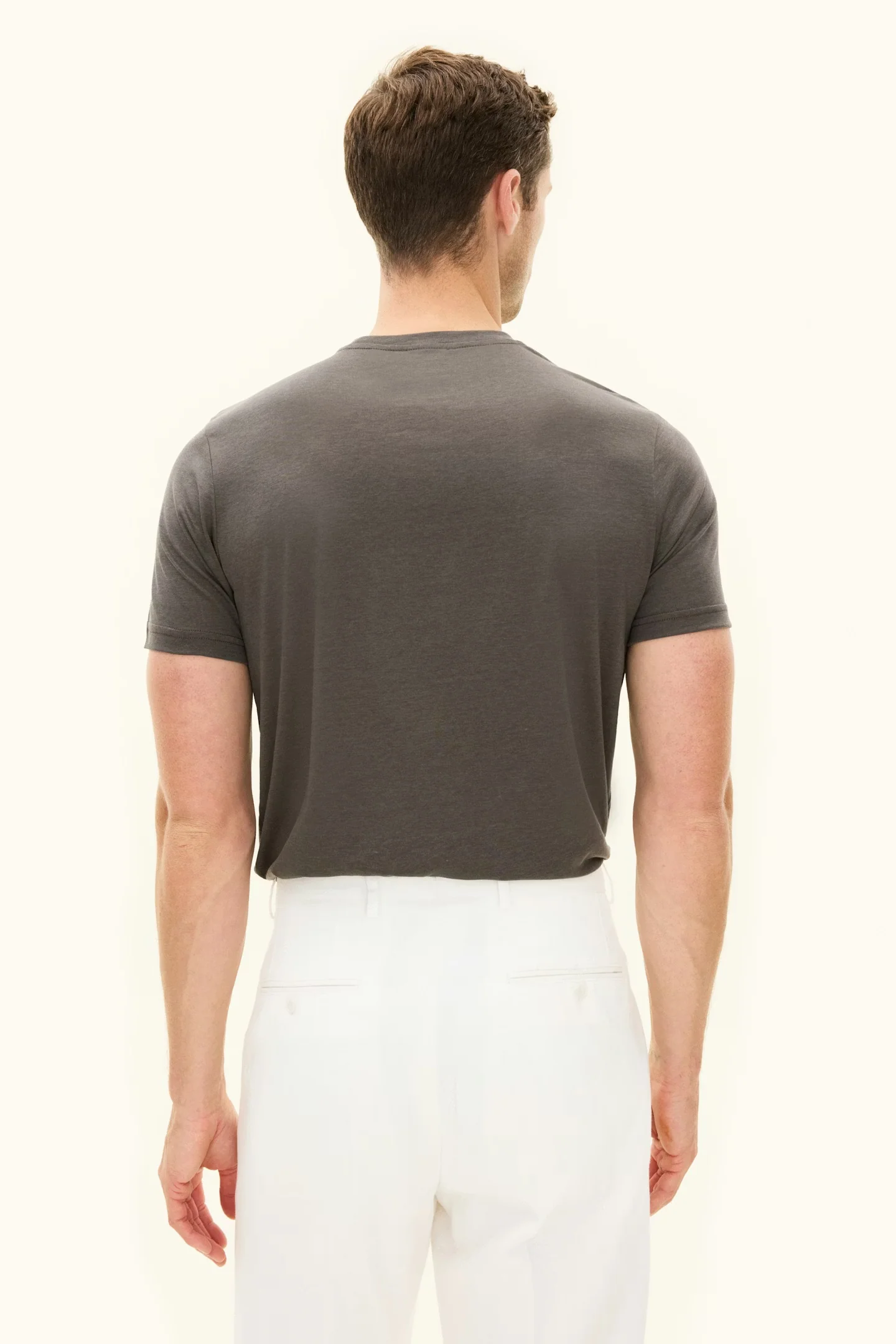 Kim Tencel/Cotton Regular Fit T-shirt Nettle Green - Image 3