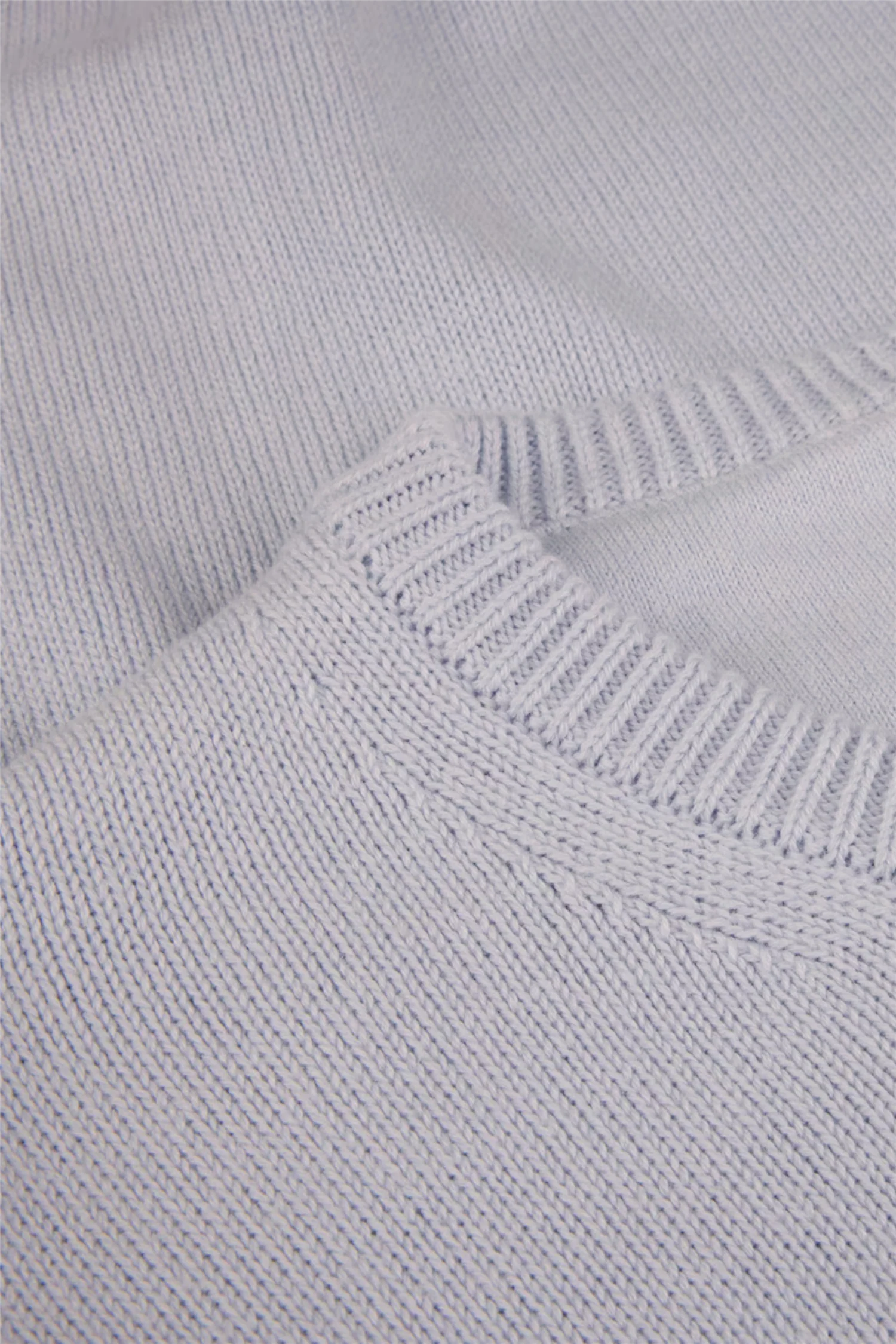 Sweater Knitted Crew Neck Organic Cotton Light Blue - Image 3