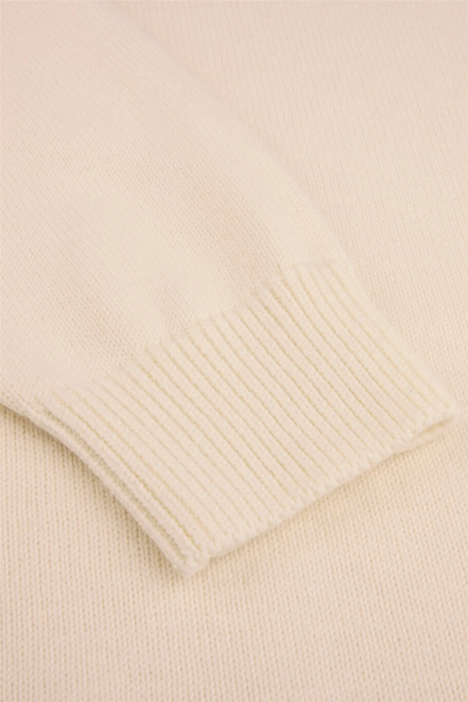 Sweater Knitted Crew Neck Organic Cotton Off-White - Image 4