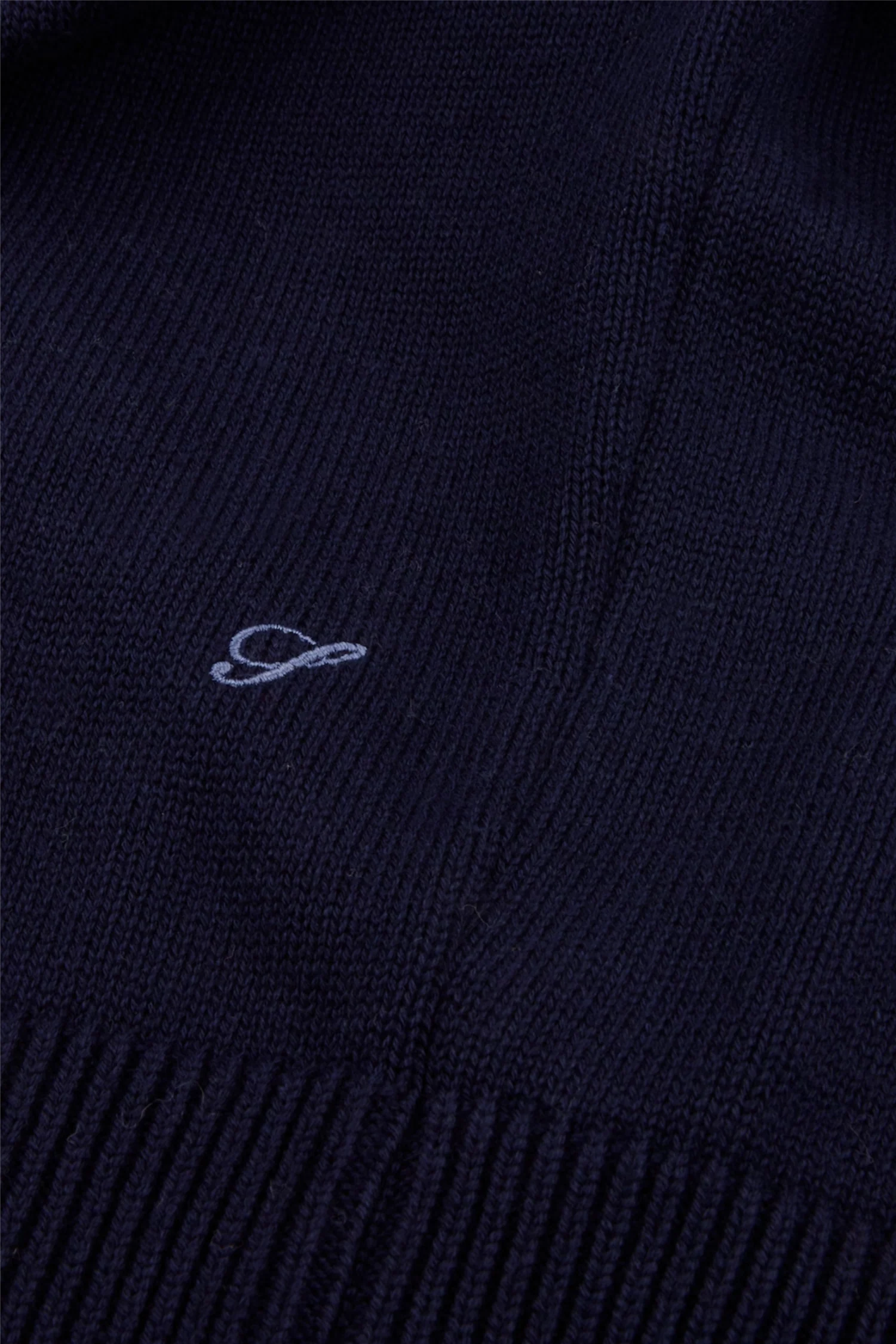 Sweater Knitted Crew Neck Organic Cotton Navy - Image 4