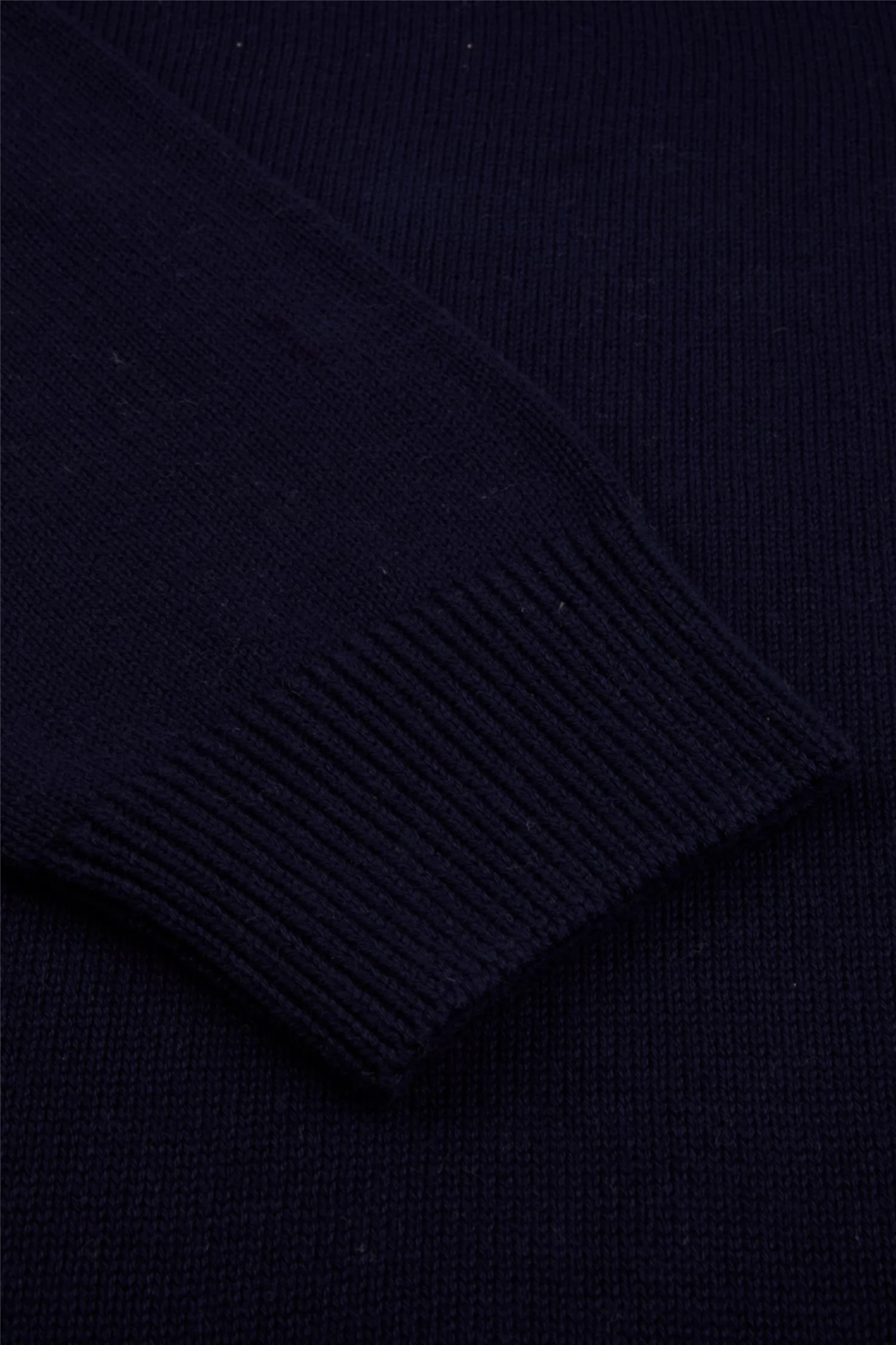 Sweater Knitted Crew Neck Organic Cotton Navy - Image 5