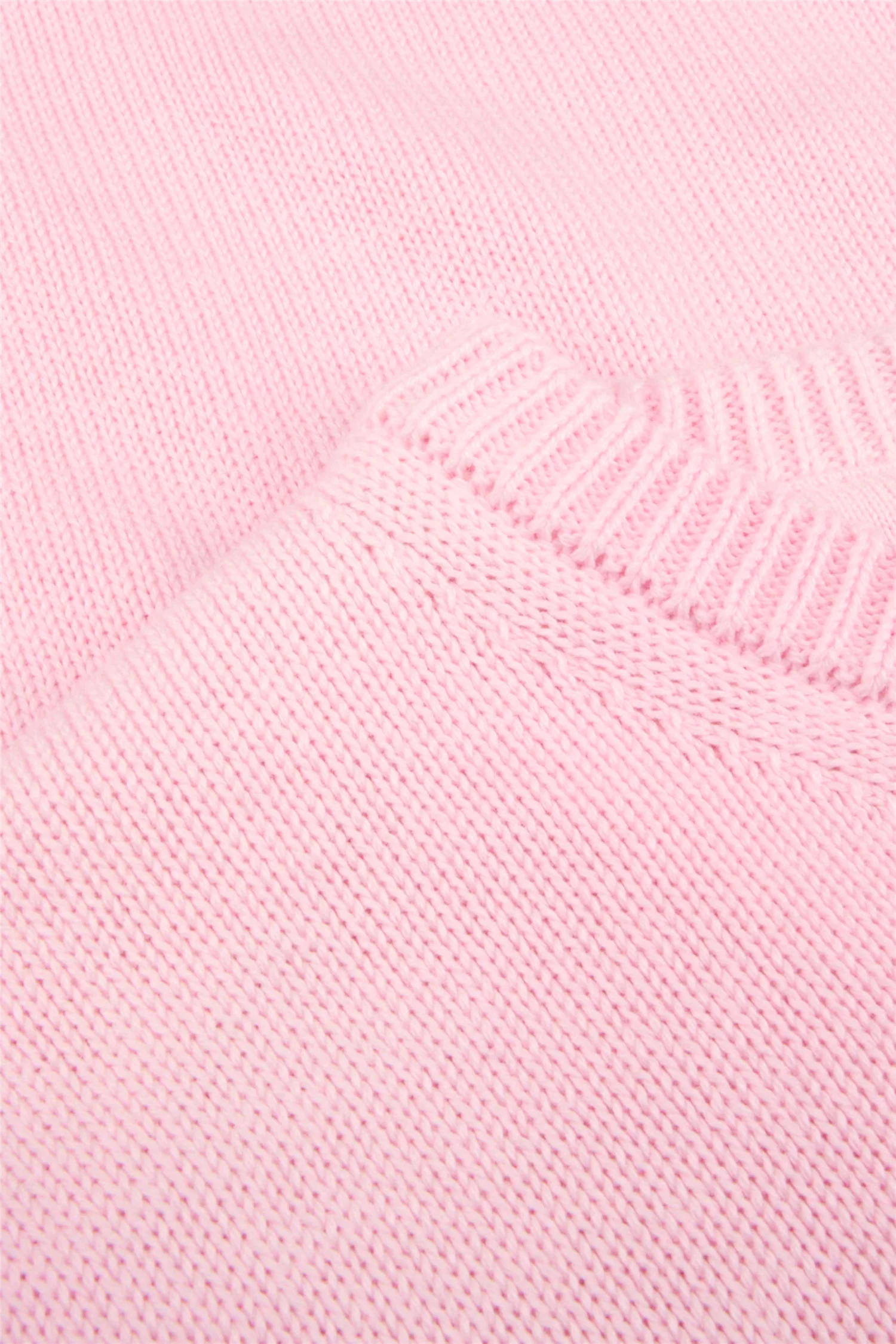 Sweater Knitted Crew Neck Organic Cotton Light Pink - Image 3