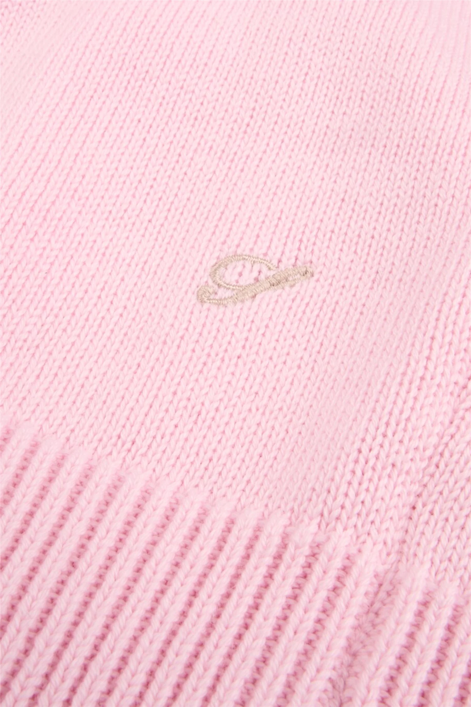 Sweater Knitted Crew Neck Organic Cotton Light Pink - Image 4
