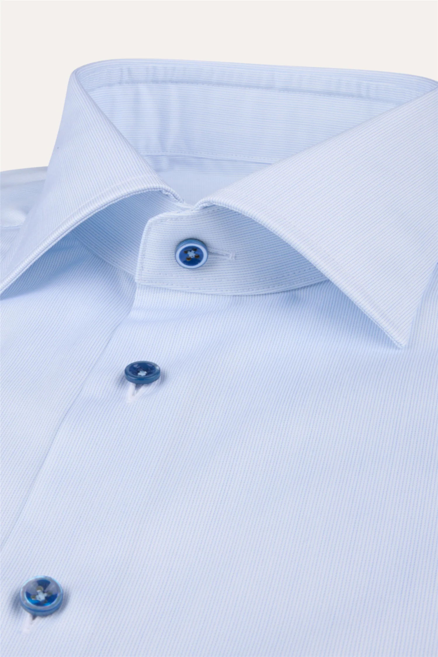 Slimline Shirt Light Blue Stripe - Image 2