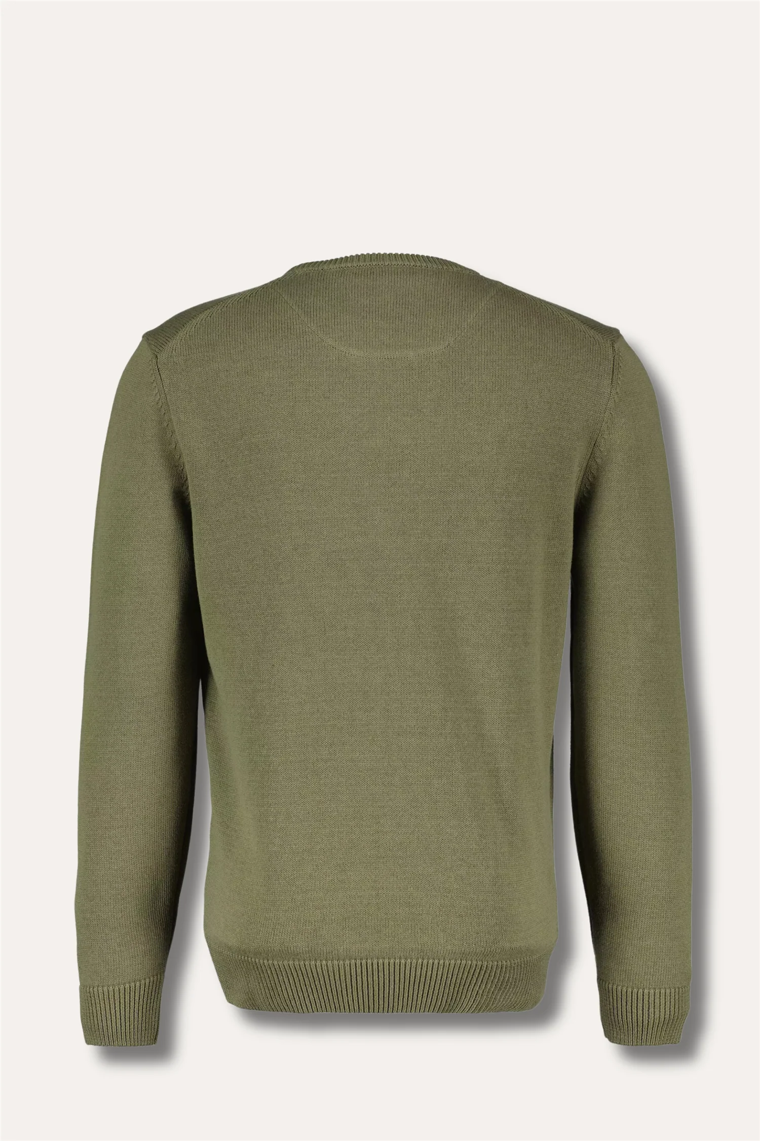 Sweater Knitted Crew Neck Organic Cotton Green - Image 2