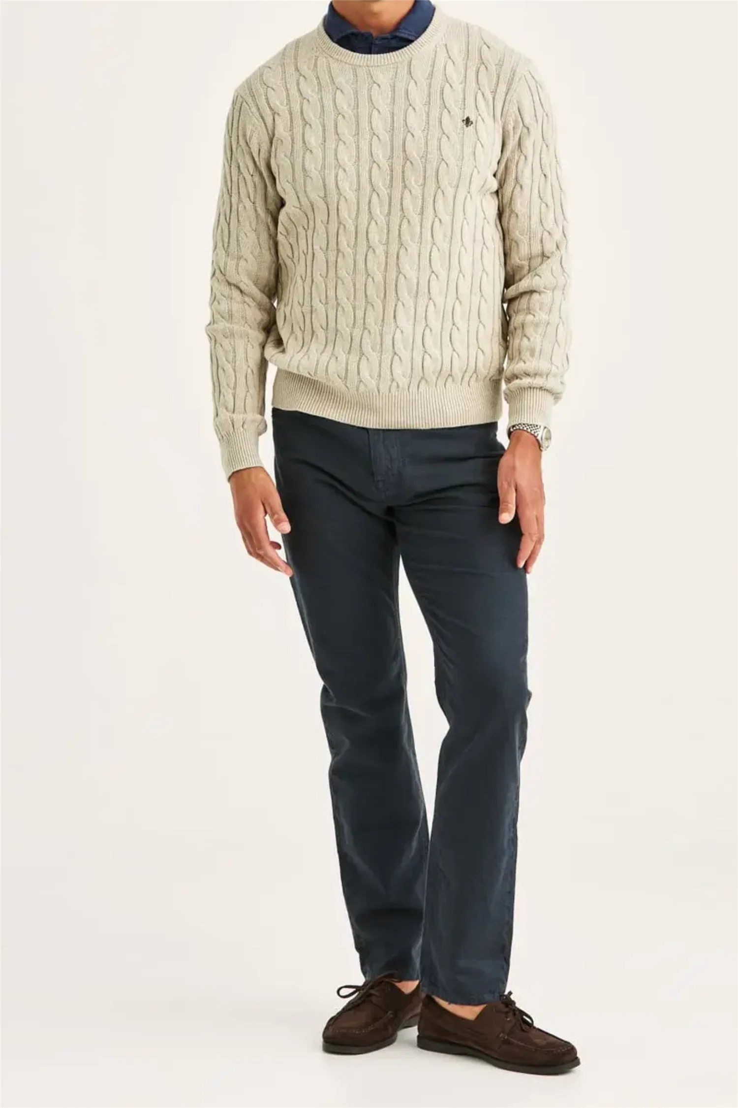 Ethan Cable Oneck Khaki - Image 2