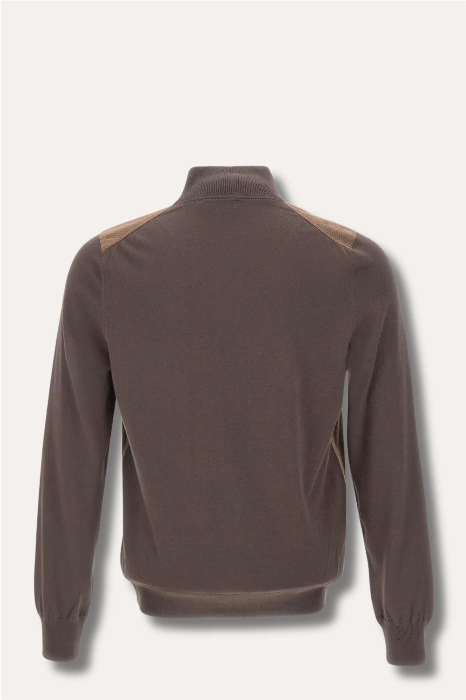 Organic Cotton and Alcantara Jacket Brown - Image 2