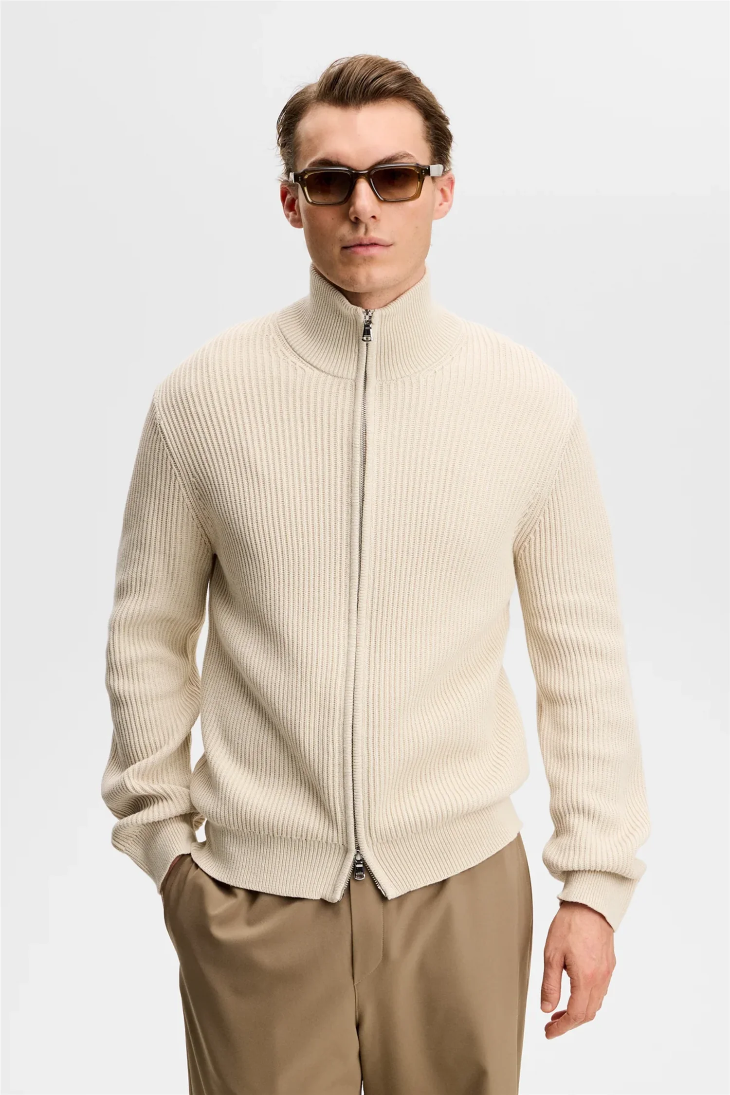 Alexis Full Zip Cardigan Moonbeam - Image 2