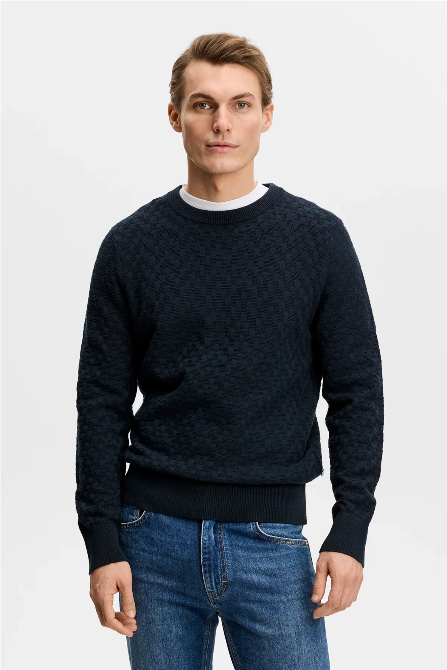 Arthur Knit Org Cotton Navy - Image 2