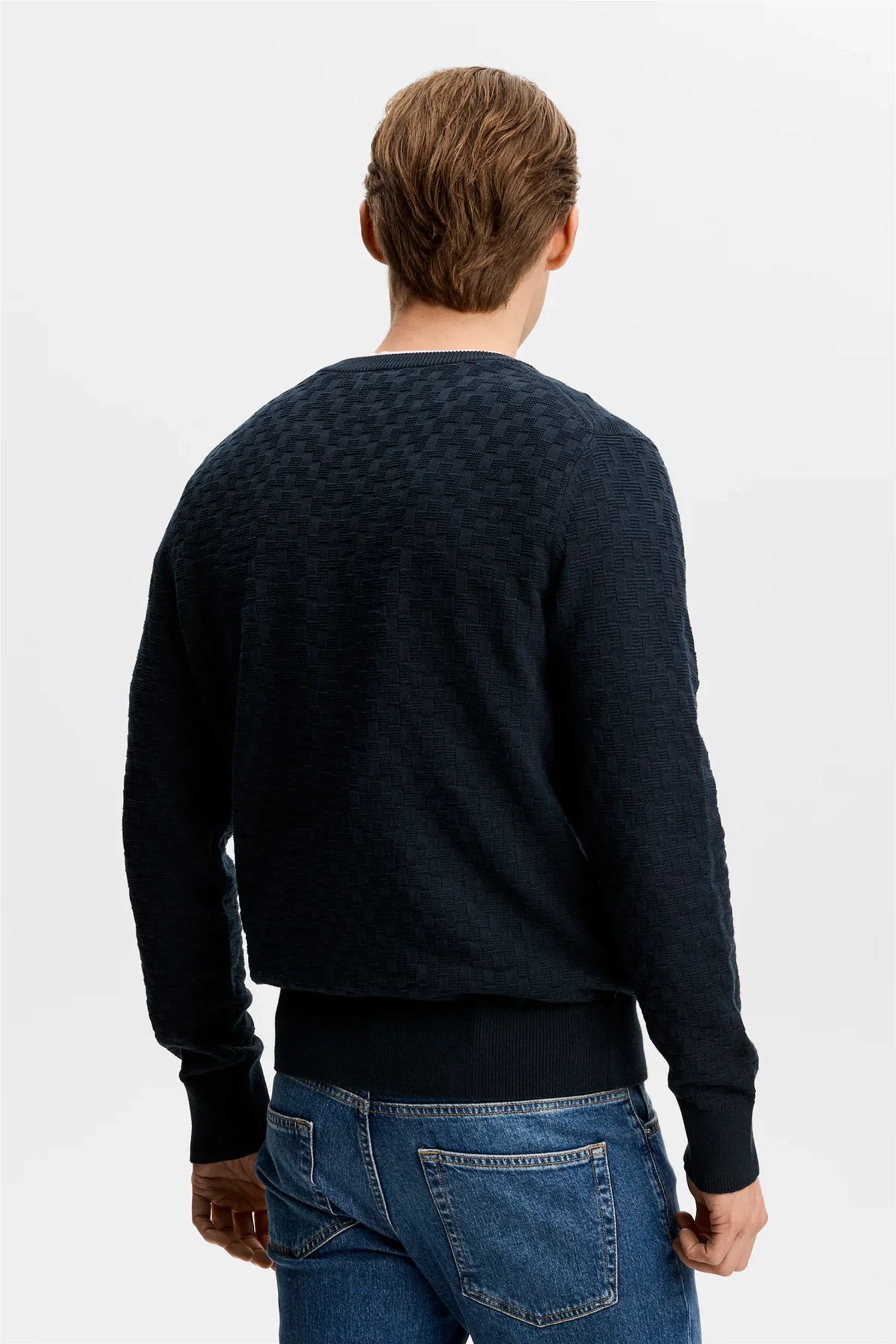 Arthur Knit Org Cotton Navy - Image 3