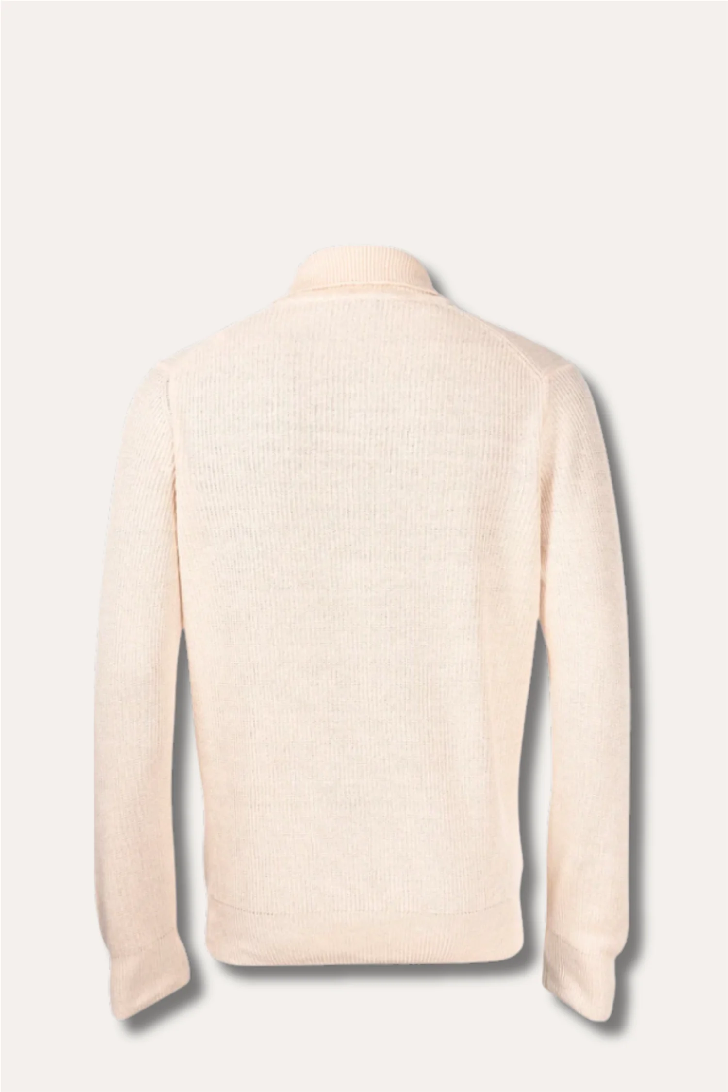 Fisherman´s Rib Knit Skipper Polo Beige - Image 3