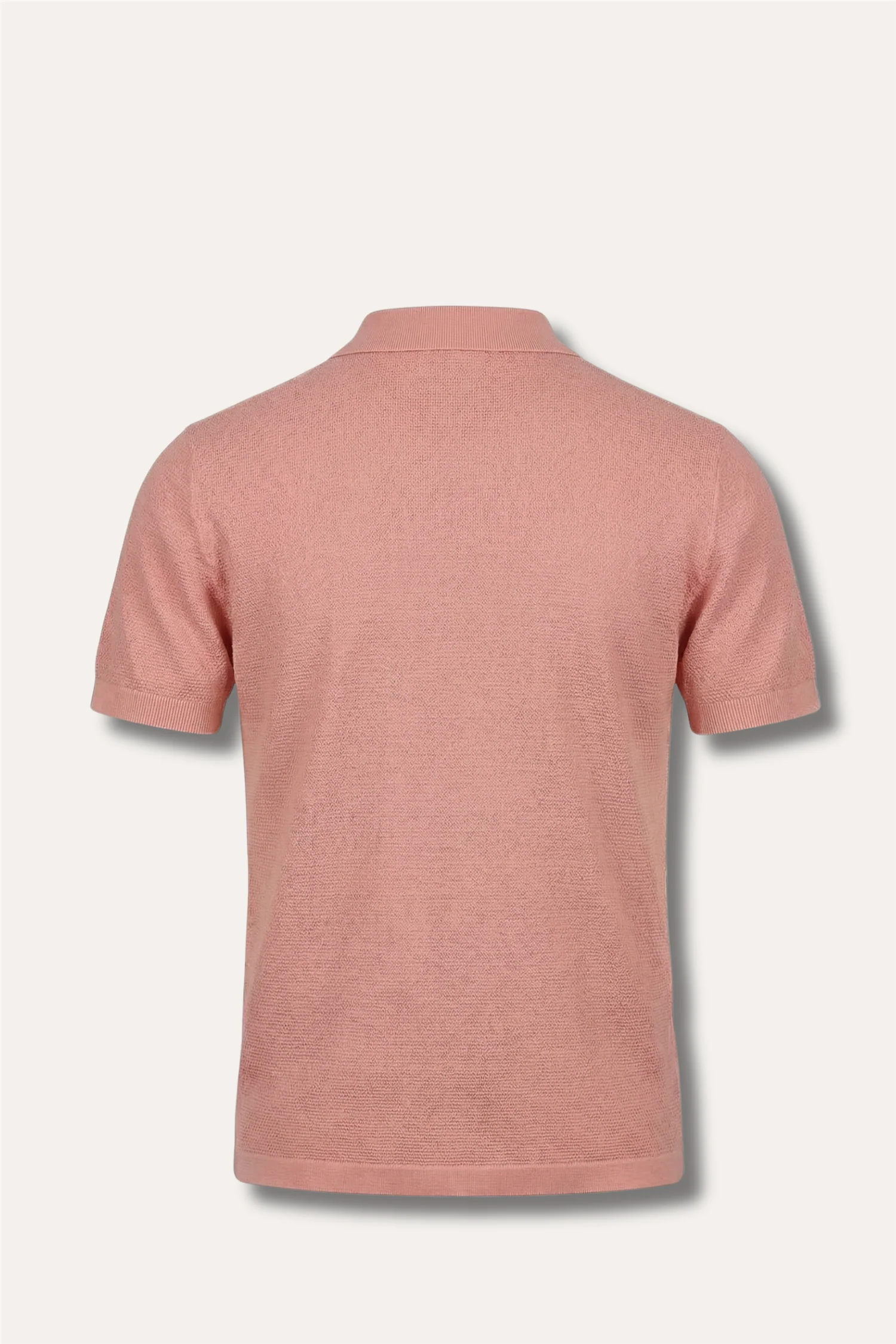 Structured Cotton Polo Pink - Image 2
