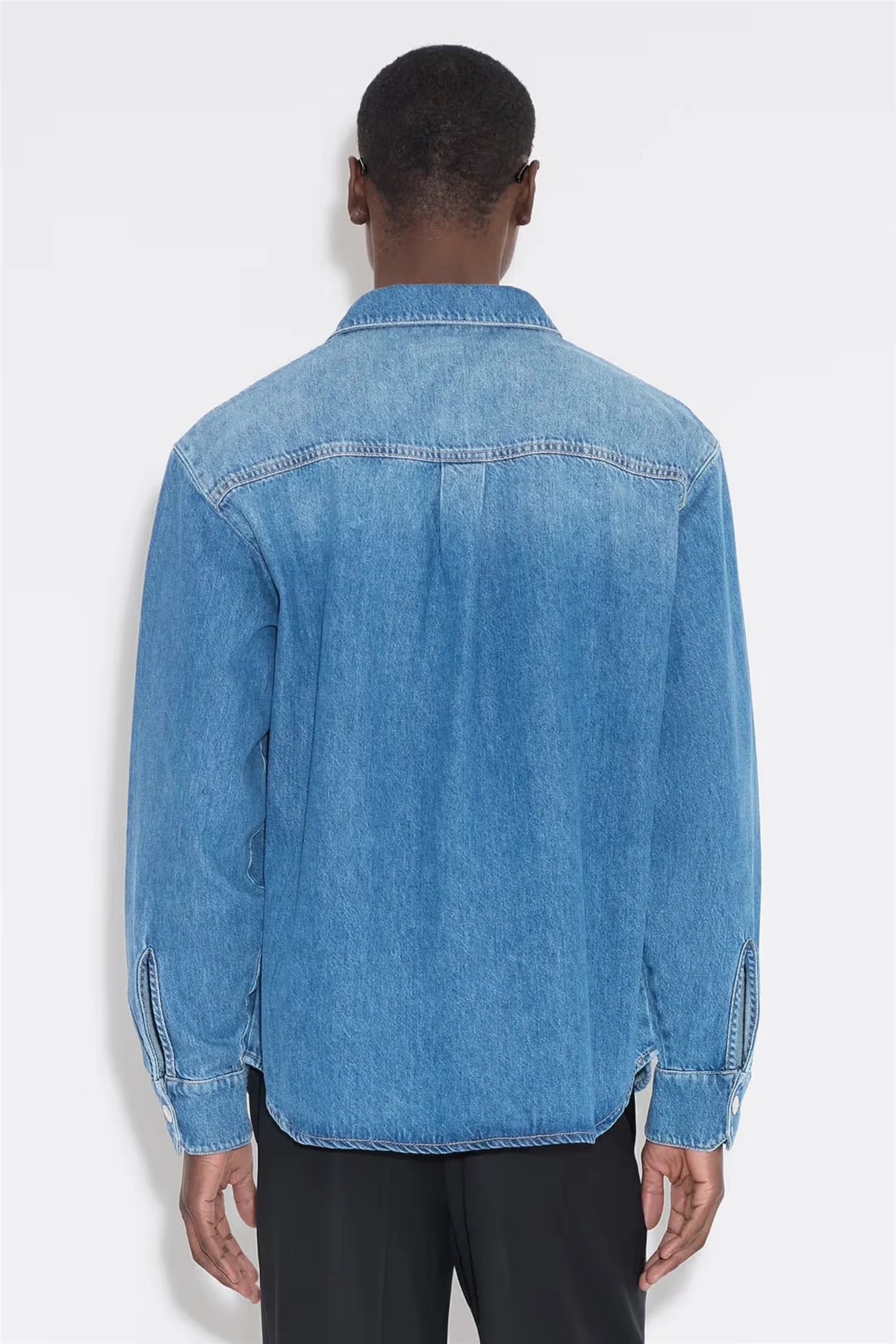 M Relaxed Denim Shirt Blue - Image 3