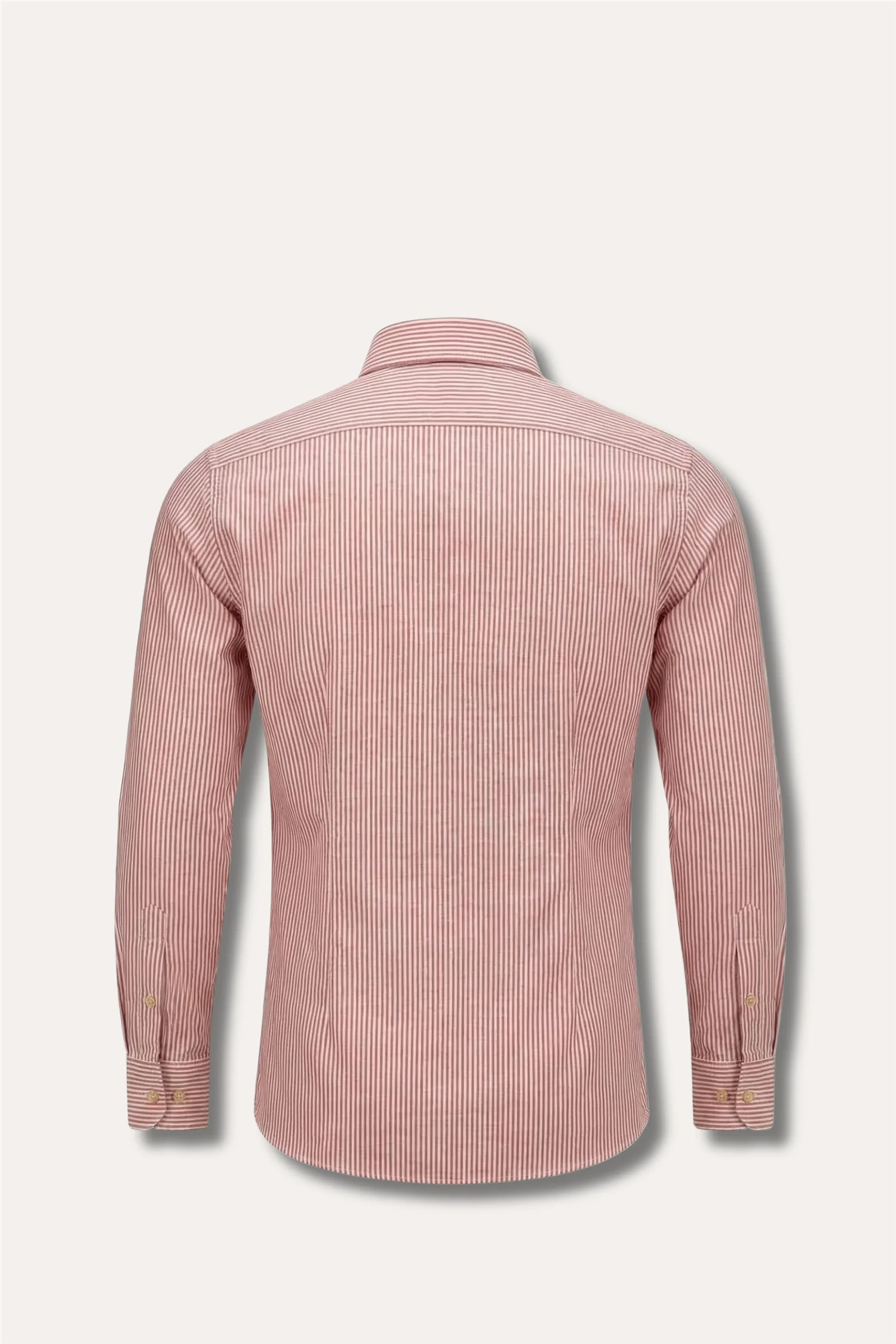Oxford Cotton Shirt Red Stripe - Image 2