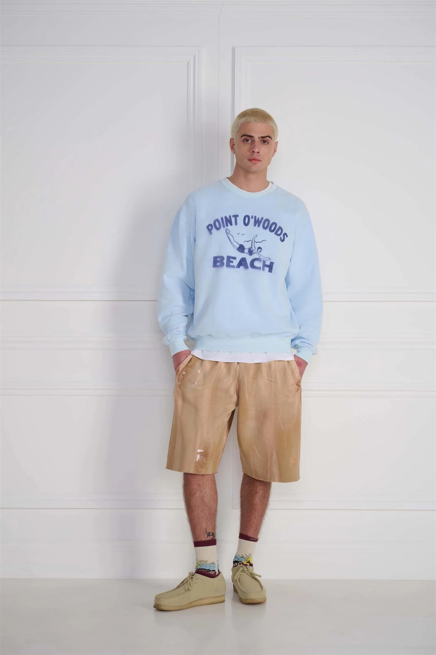 Point Crewneck Vintage Light Blue - Image 2